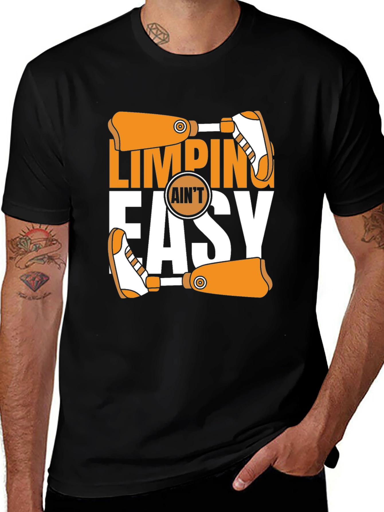 Variant 7 of Limping Ain't Easy Graphic T-Shirt