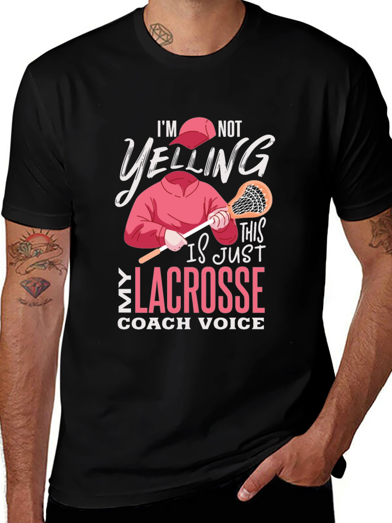 Variant 12 of Lacrosse Coach Voice T-Shirt - Funny Sports Tee