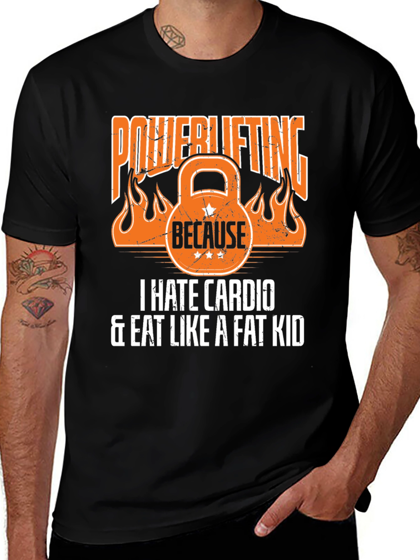 Variant 12 of Powerlifting Because I Hate Cardio T-Shirt