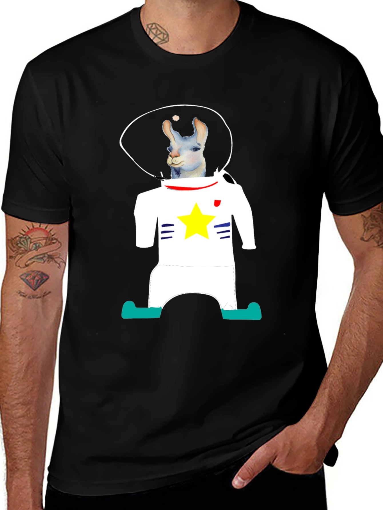 Variant 28 of Llama Astronaut T-Shirt - Unique Graphic Tee