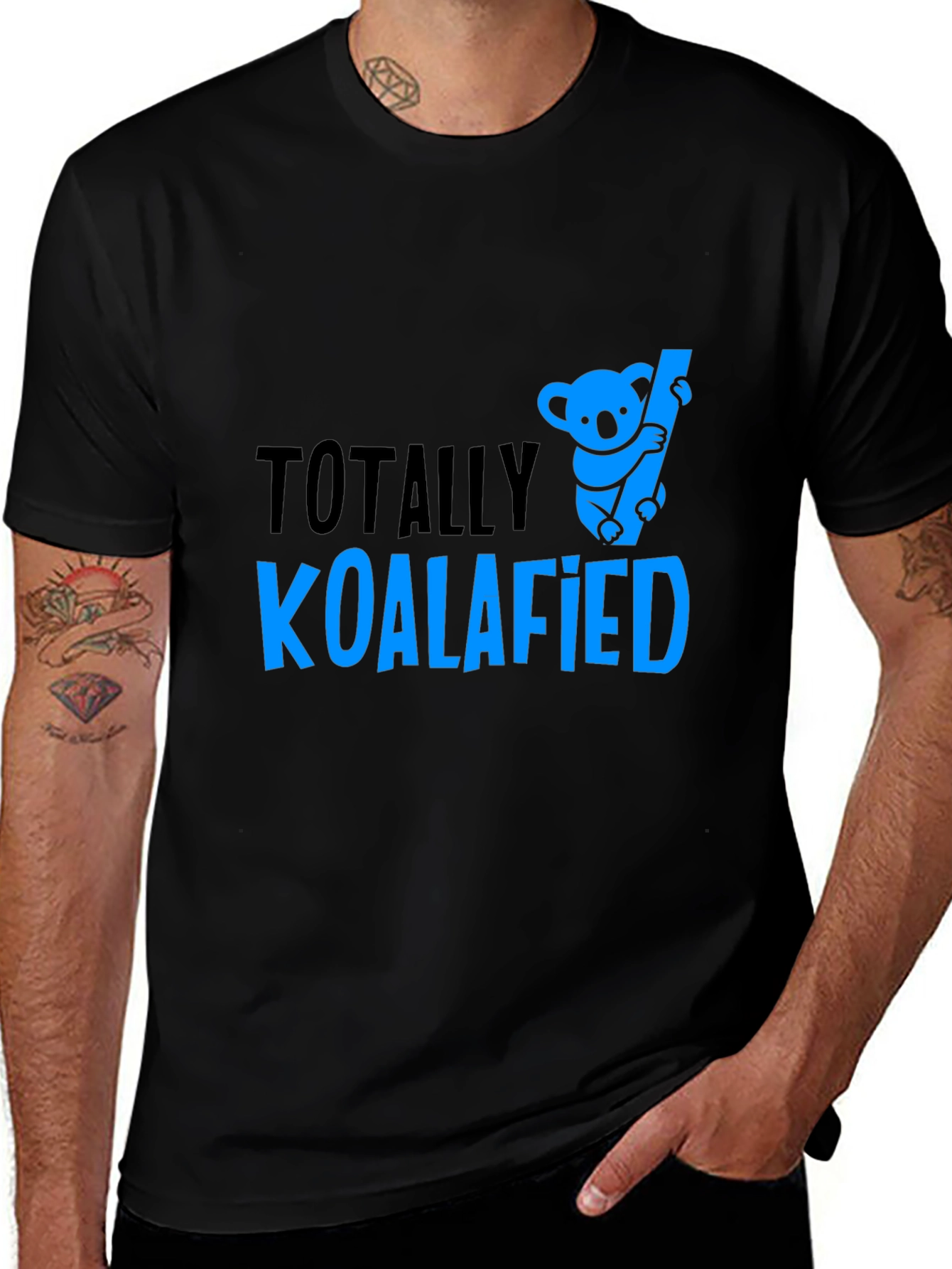 Variant 2 of Totally Koalafied Graphic T-Shirt - Black