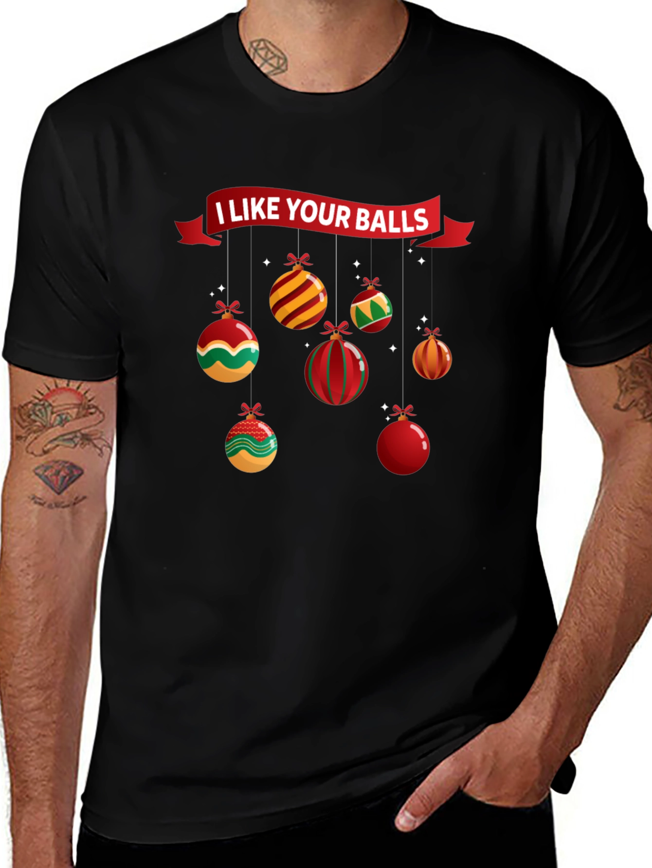 Variant 14 of I Like Your Balls Christmas T-Shirt