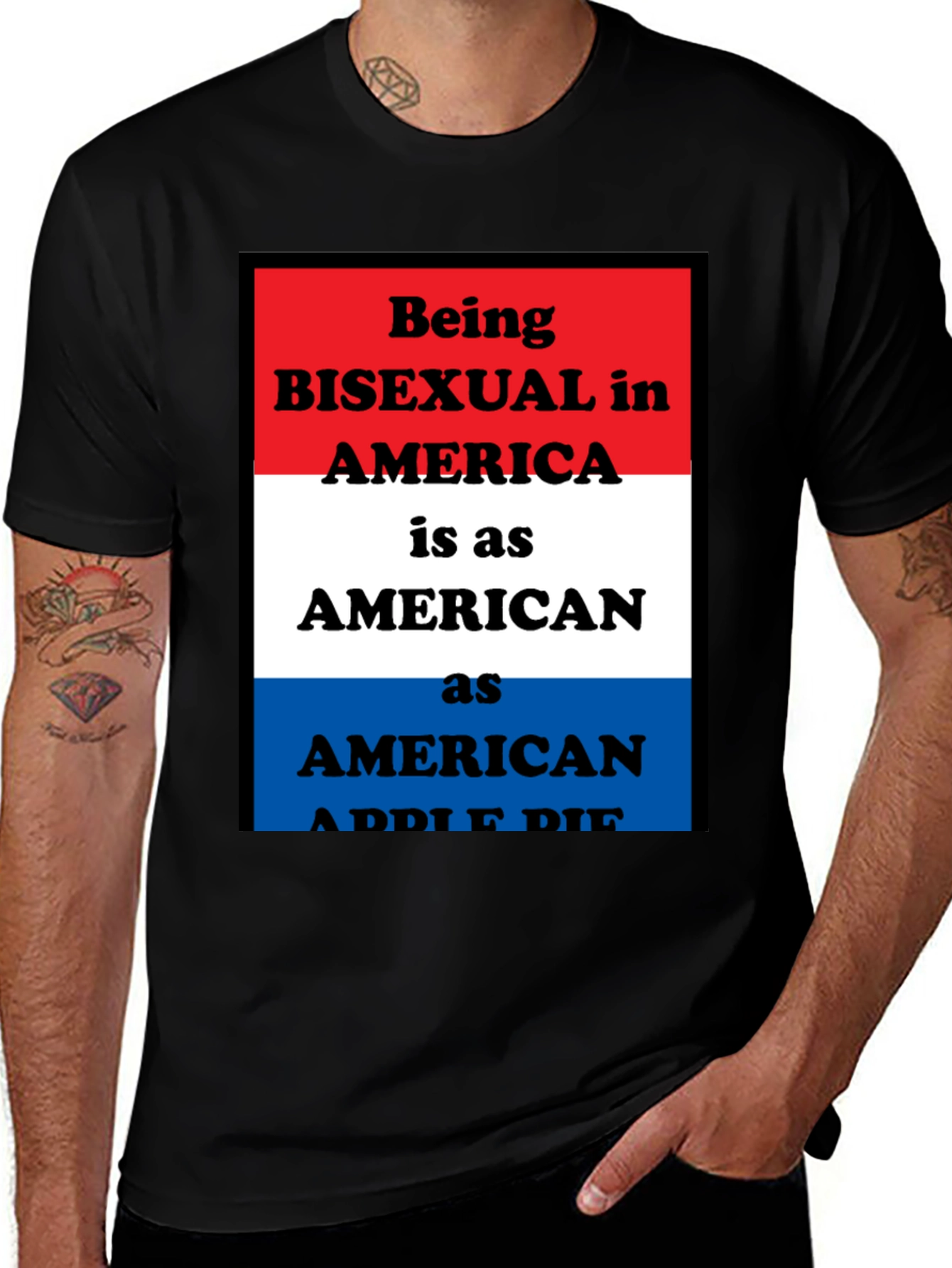 Variant 7 of Bisexual American Pride T-Shirt