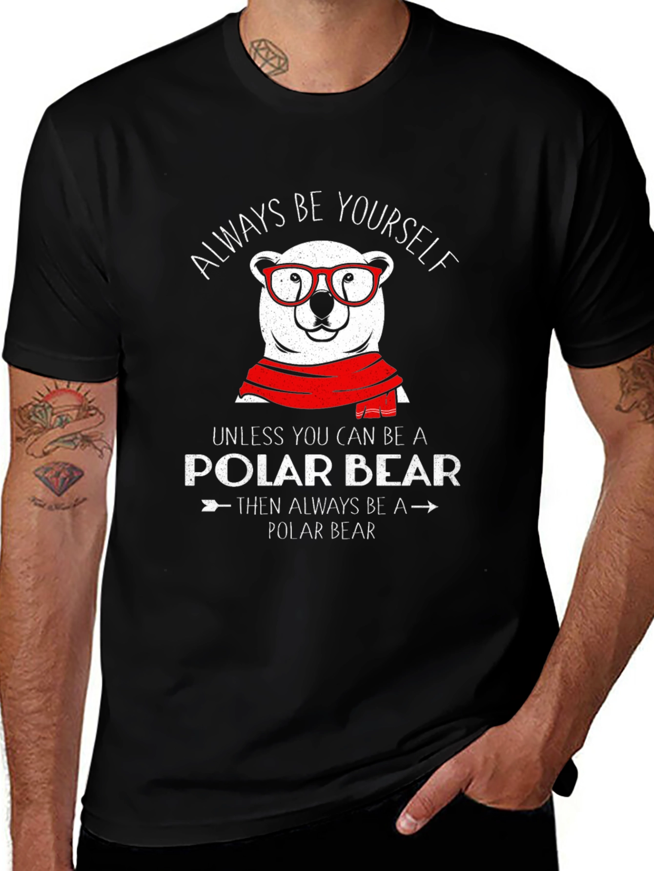 Variant 16 of Always Be Yourself Polar Bear Graphic T-Shirt