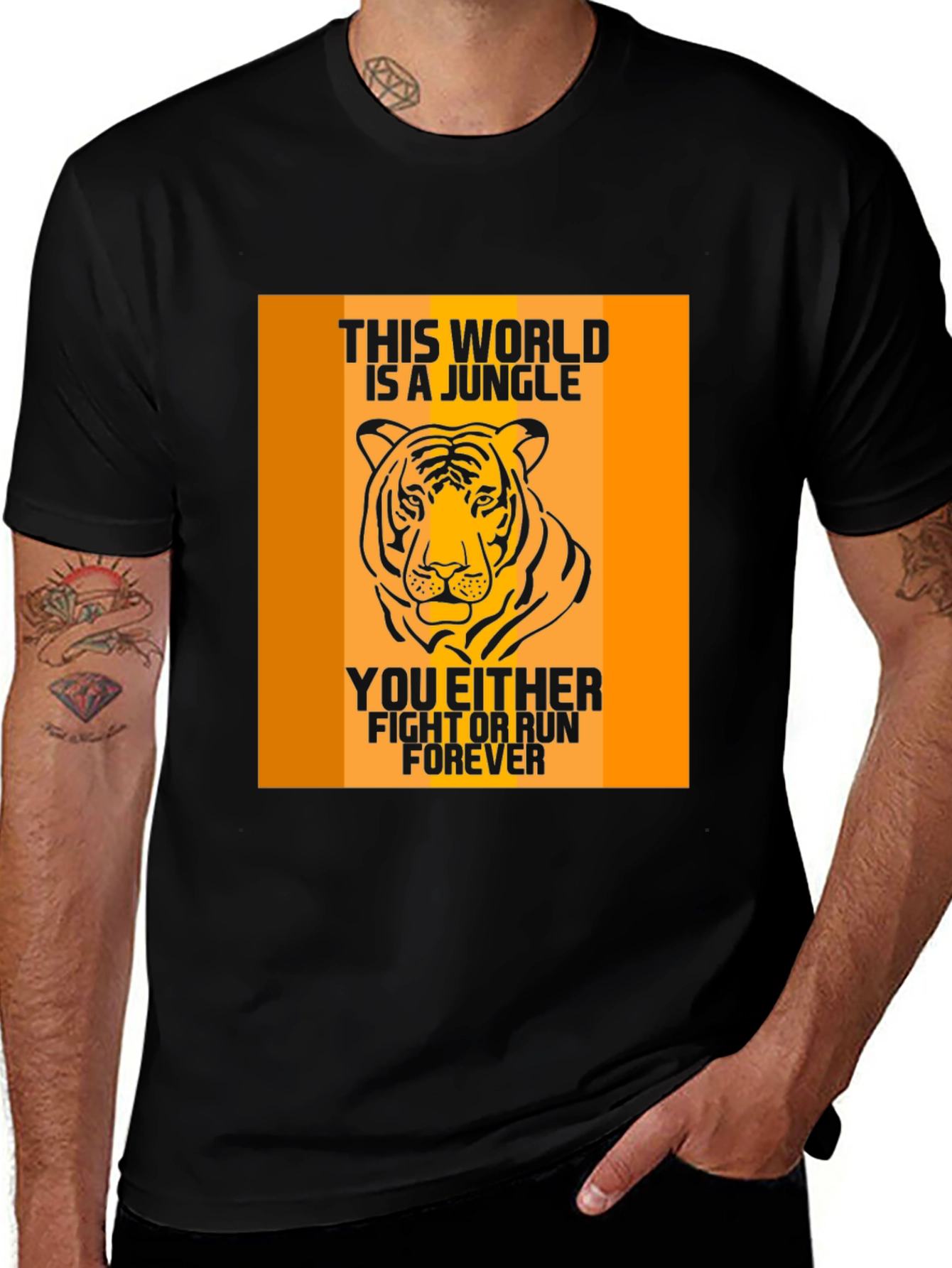 Variant 28 of Jungle Tiger Graphic Print Men's T-Shirt