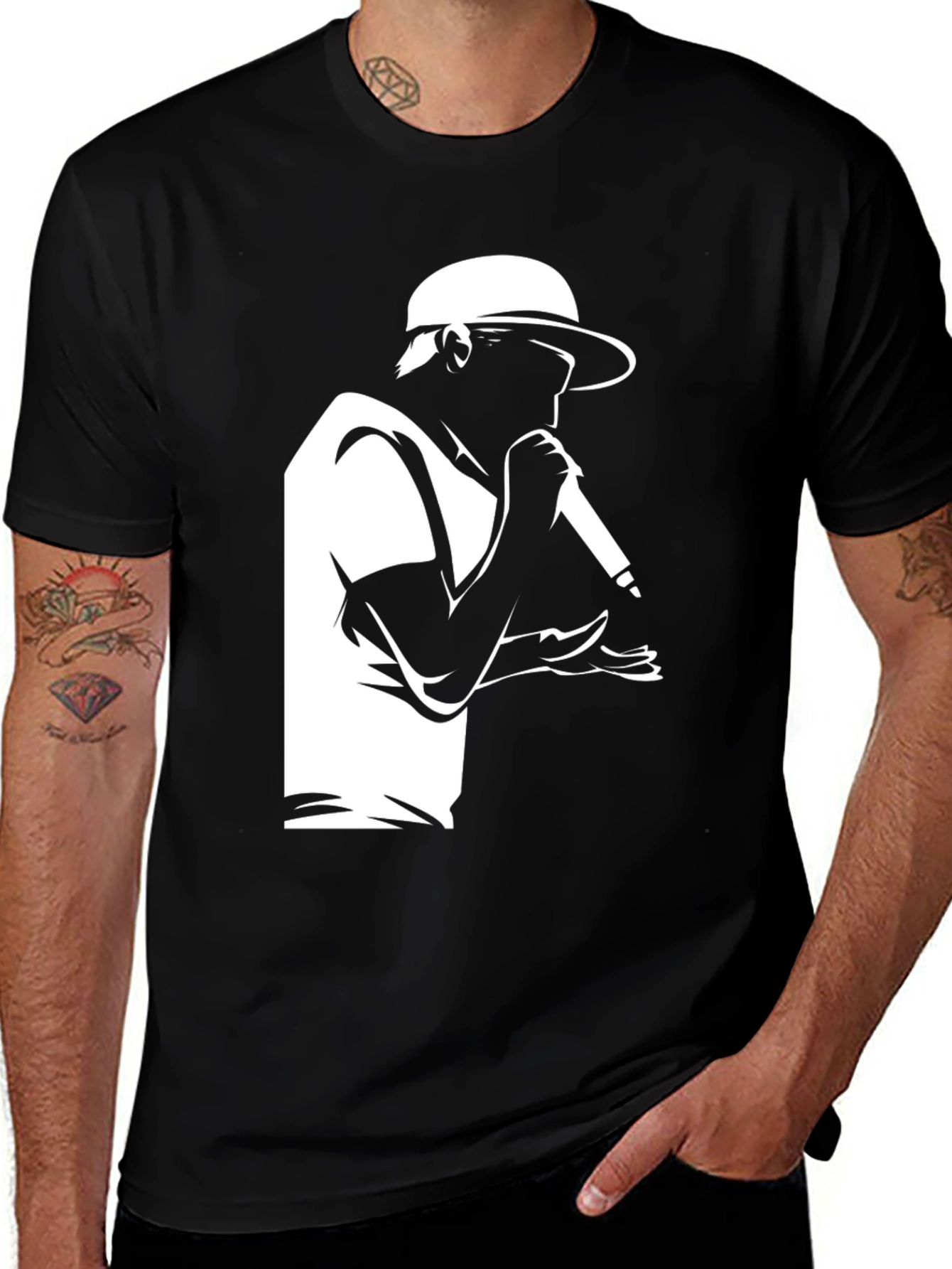 Variant 14 of Black Rapper Graphic T-Shirt