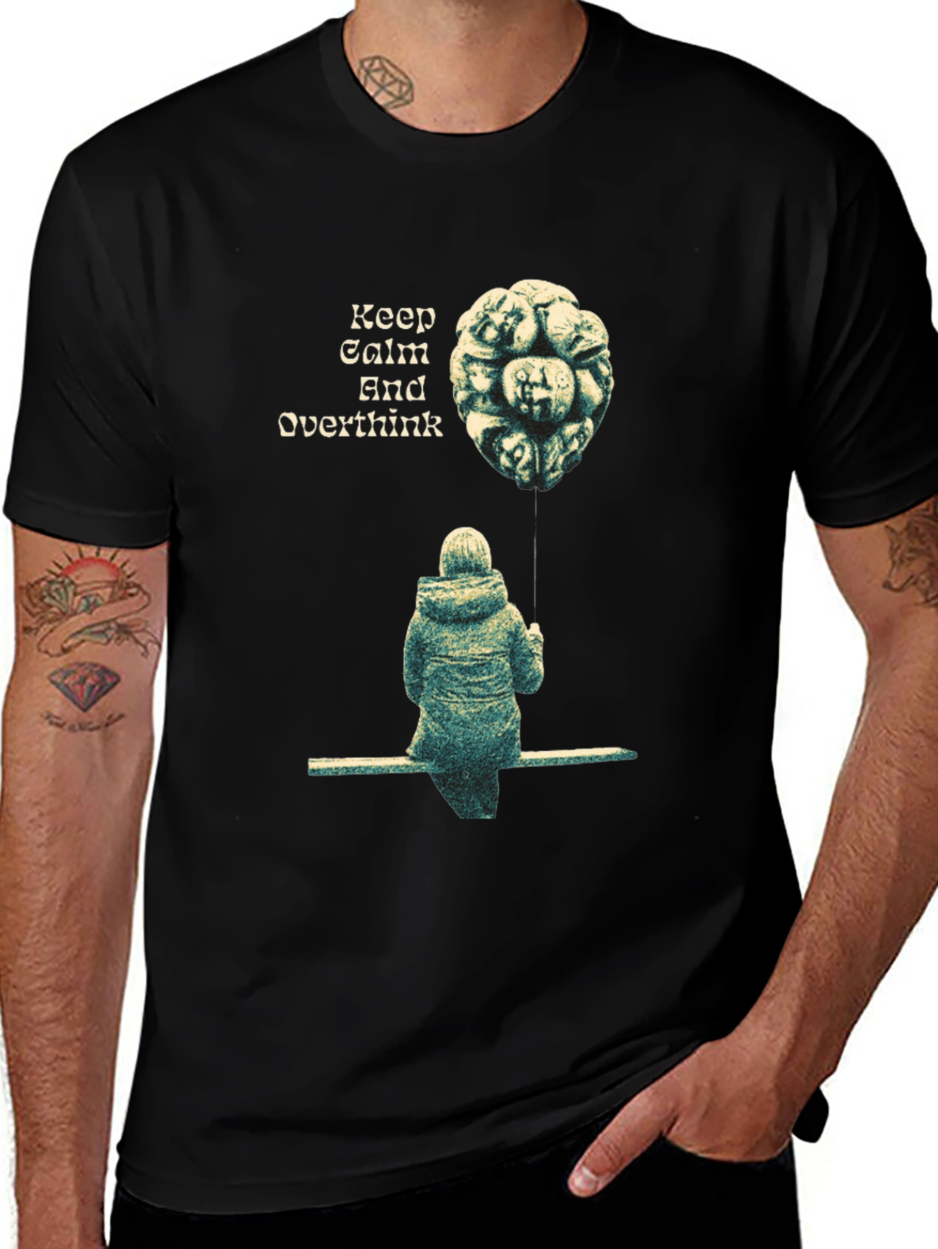 Variant 23 of Keep Calm and Overthink Graphic Tee