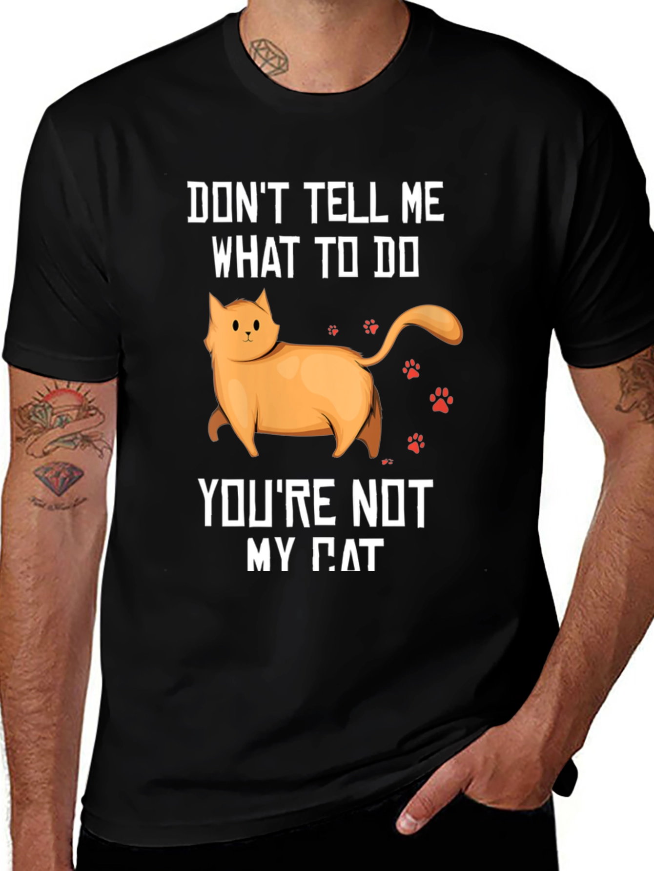 Variant 2 of Don't Tell Me What to Do - Cat Graphic T-Shirt