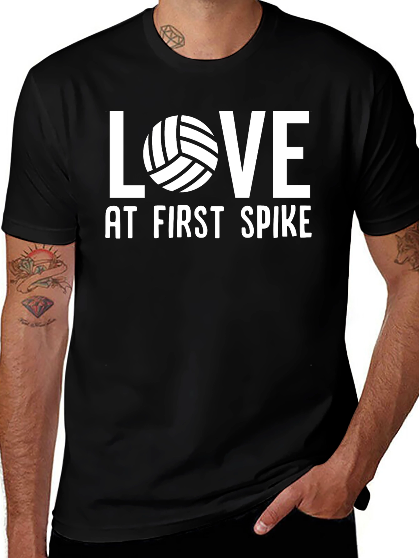 Variant 17 of Volleyball Lover's Graphic Tee - At First Spike