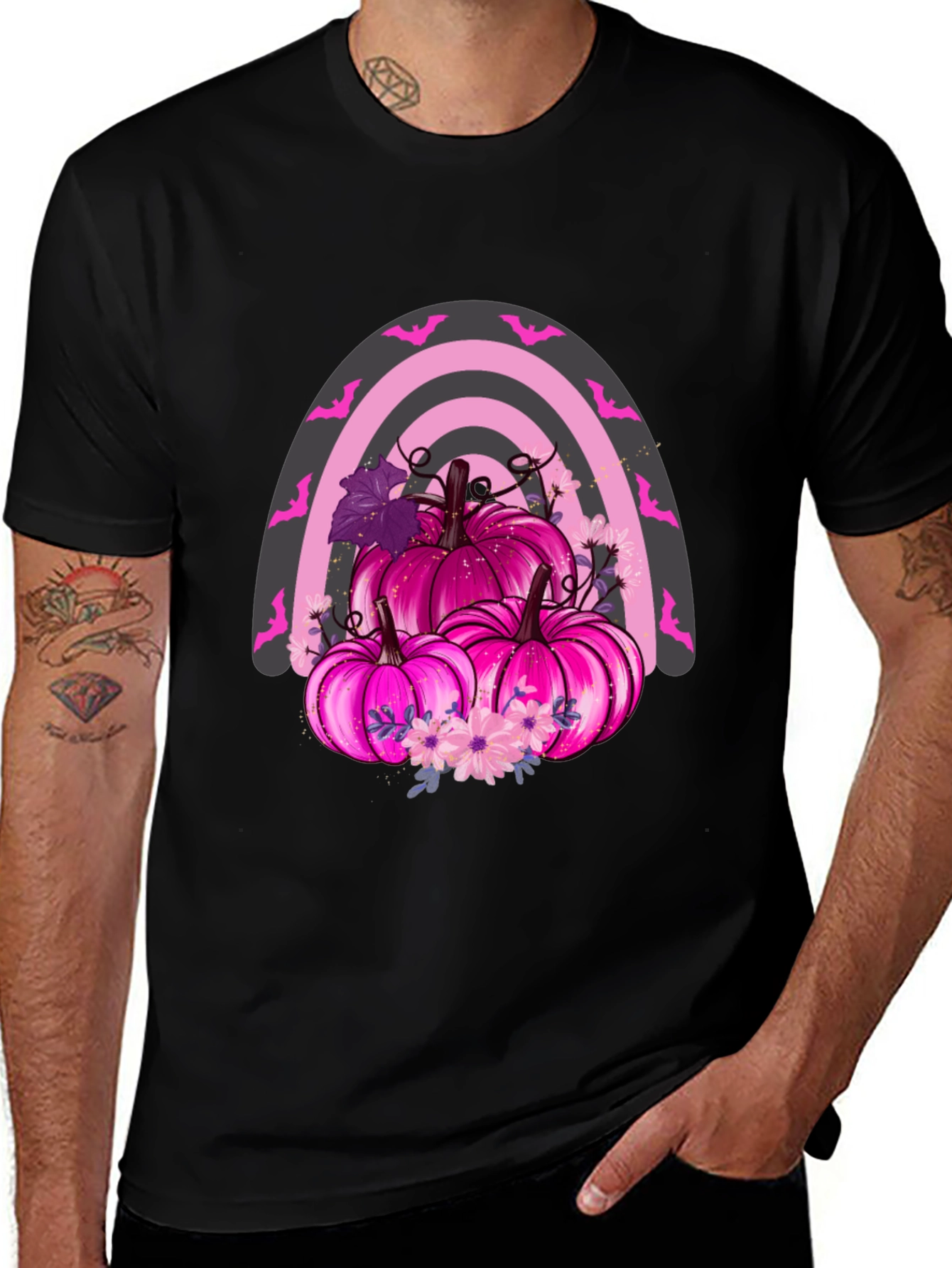 Variant 16 of Pink Pumpkin Rainbow T-Shirt