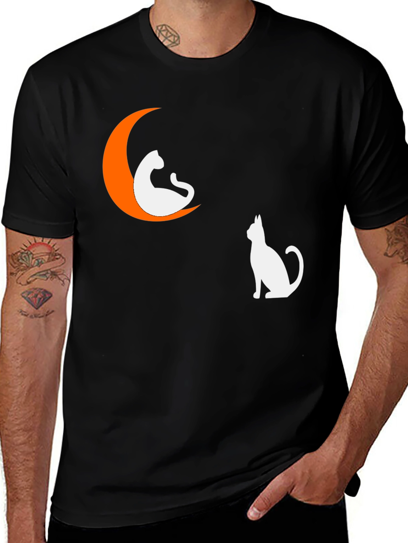 Variant 5 of Black Cat Moon T-Shirt