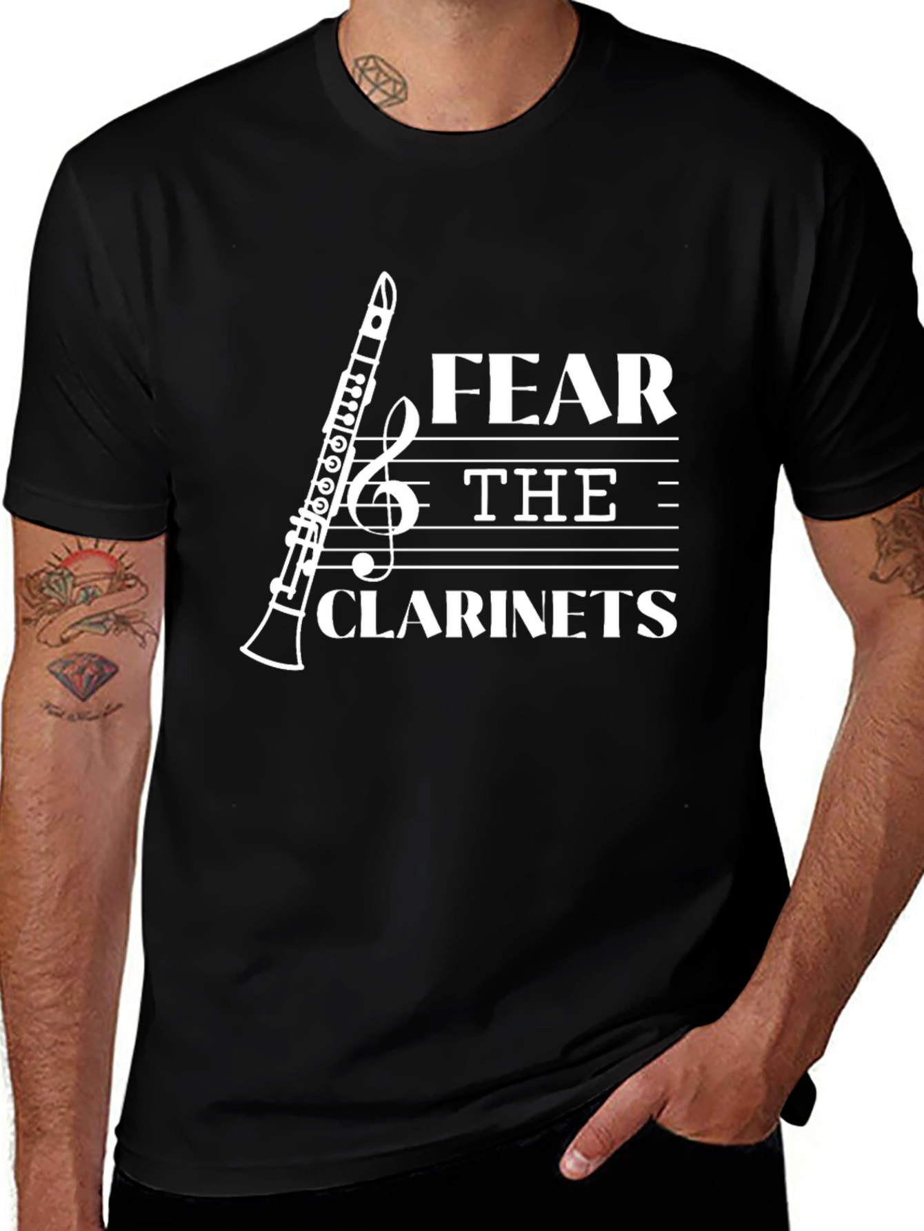 Variant 26 of Fear the Clarinets T-Shirt - Musician Humor Tee