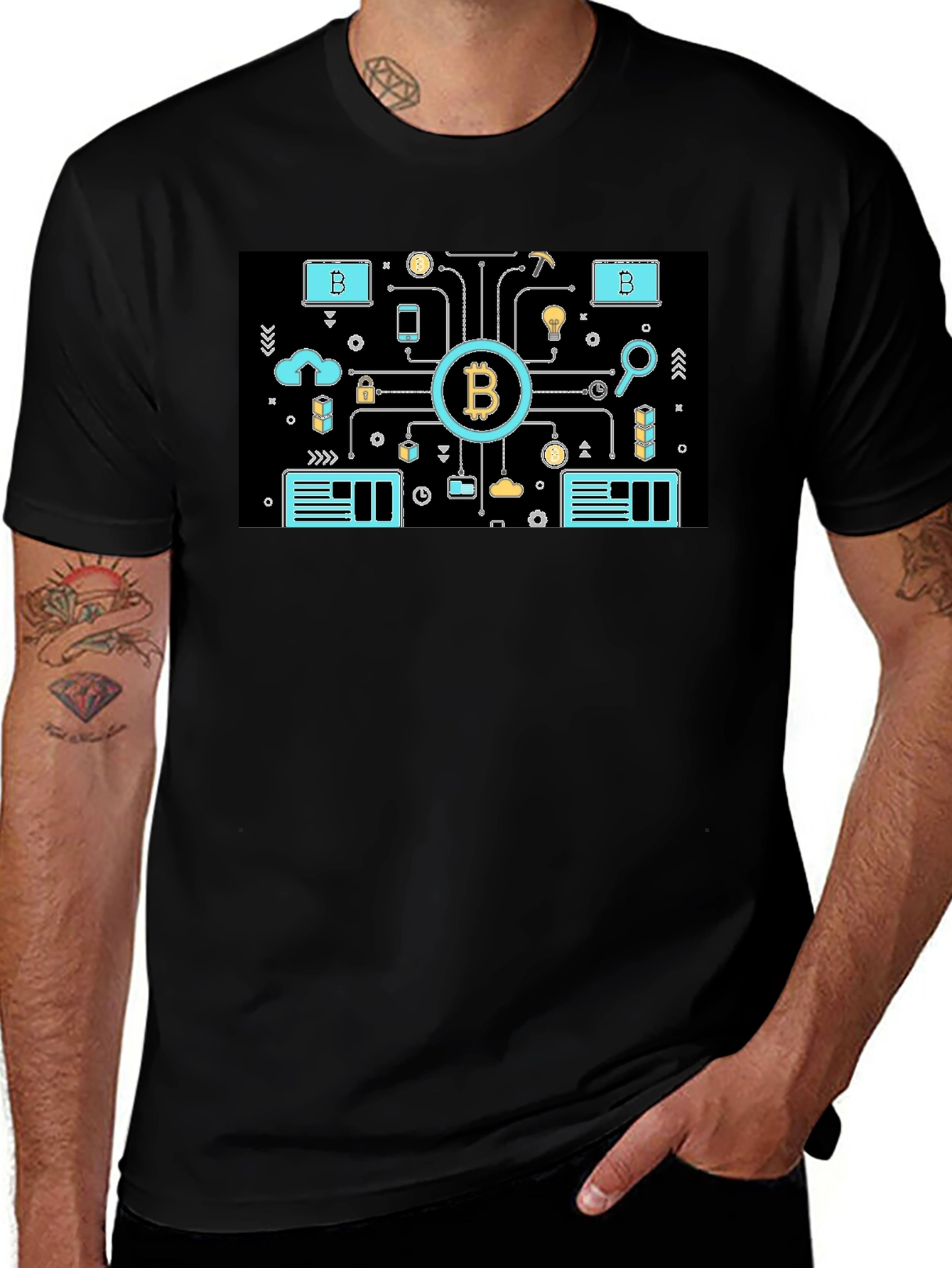 Bitcoin Tech T-Shirt - Cryptocurrency Enthusiast Tee