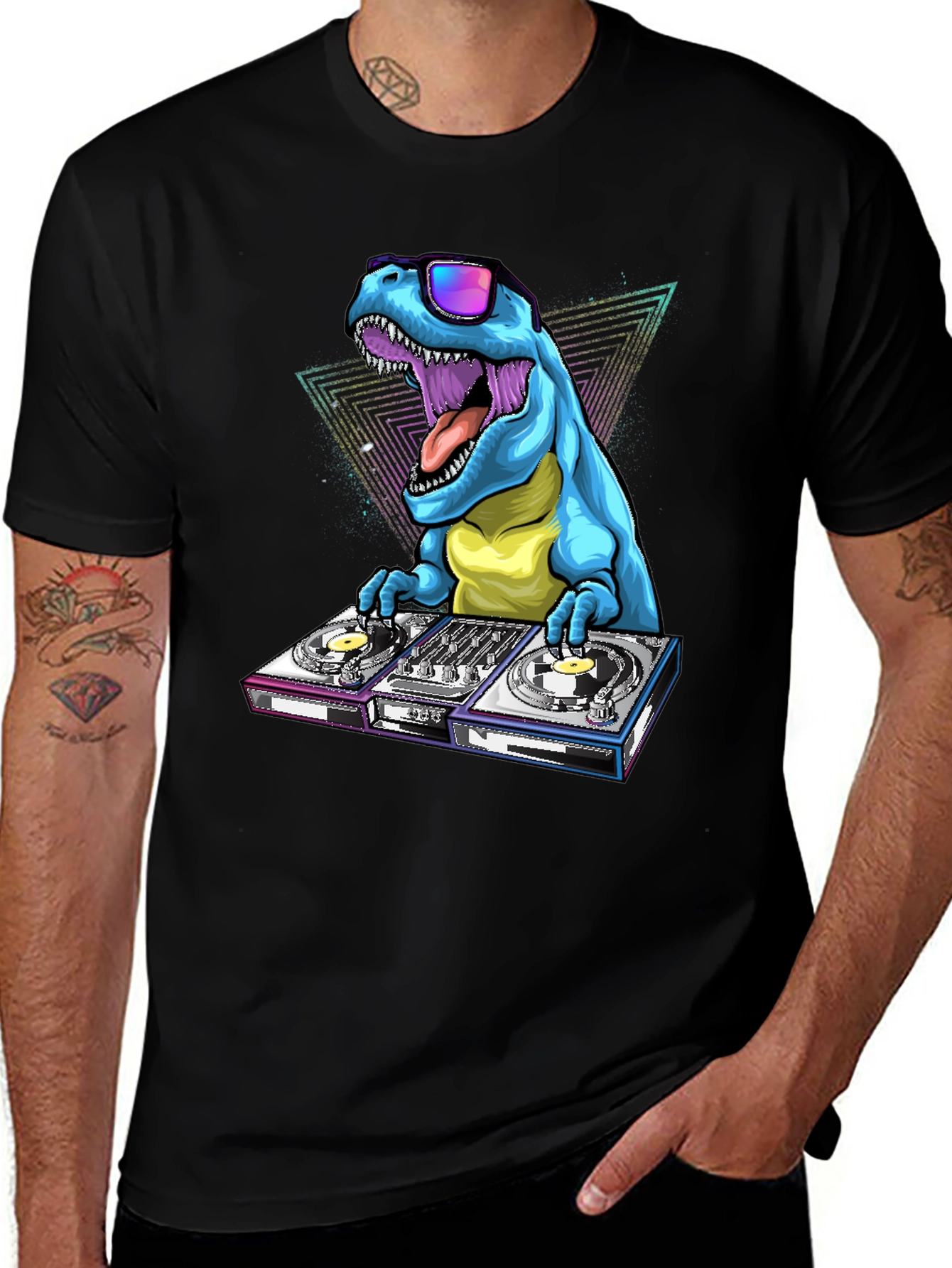 Variant 5 of DJ Dinosaur Graphic Tee