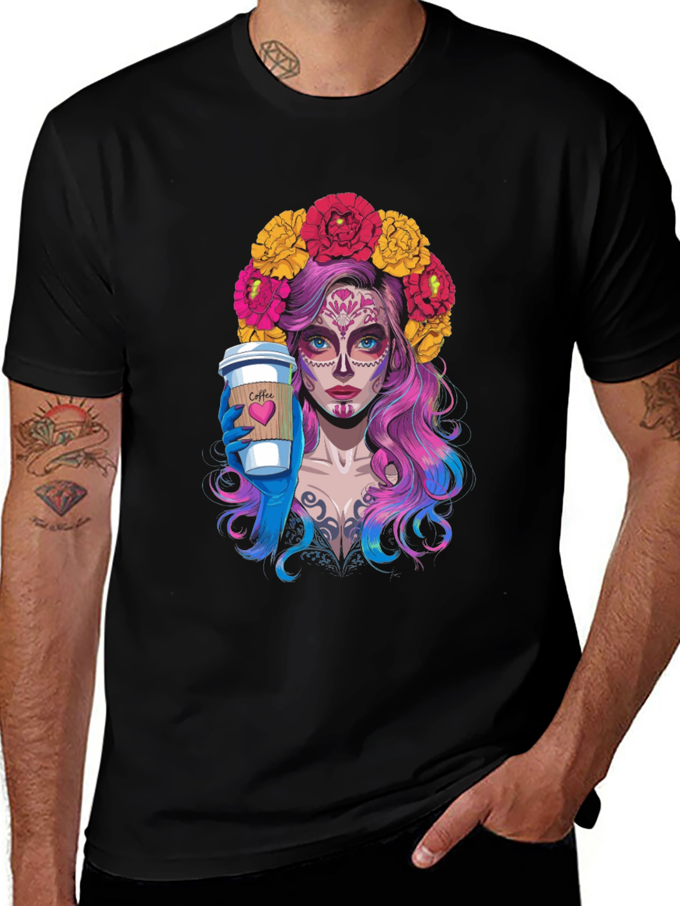 Variant 24 of Sugar Skull Coffee T-Shirt