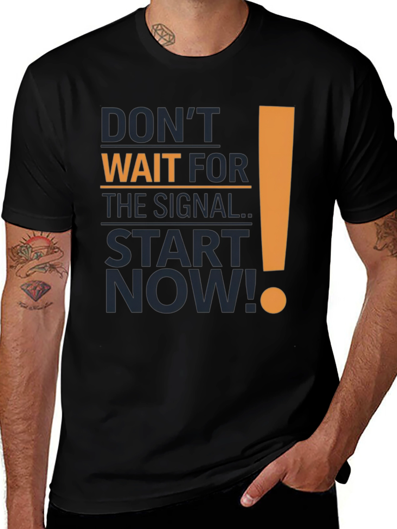Variant 8 of Motivational T-Shirt - Don't Wait, Start Now!