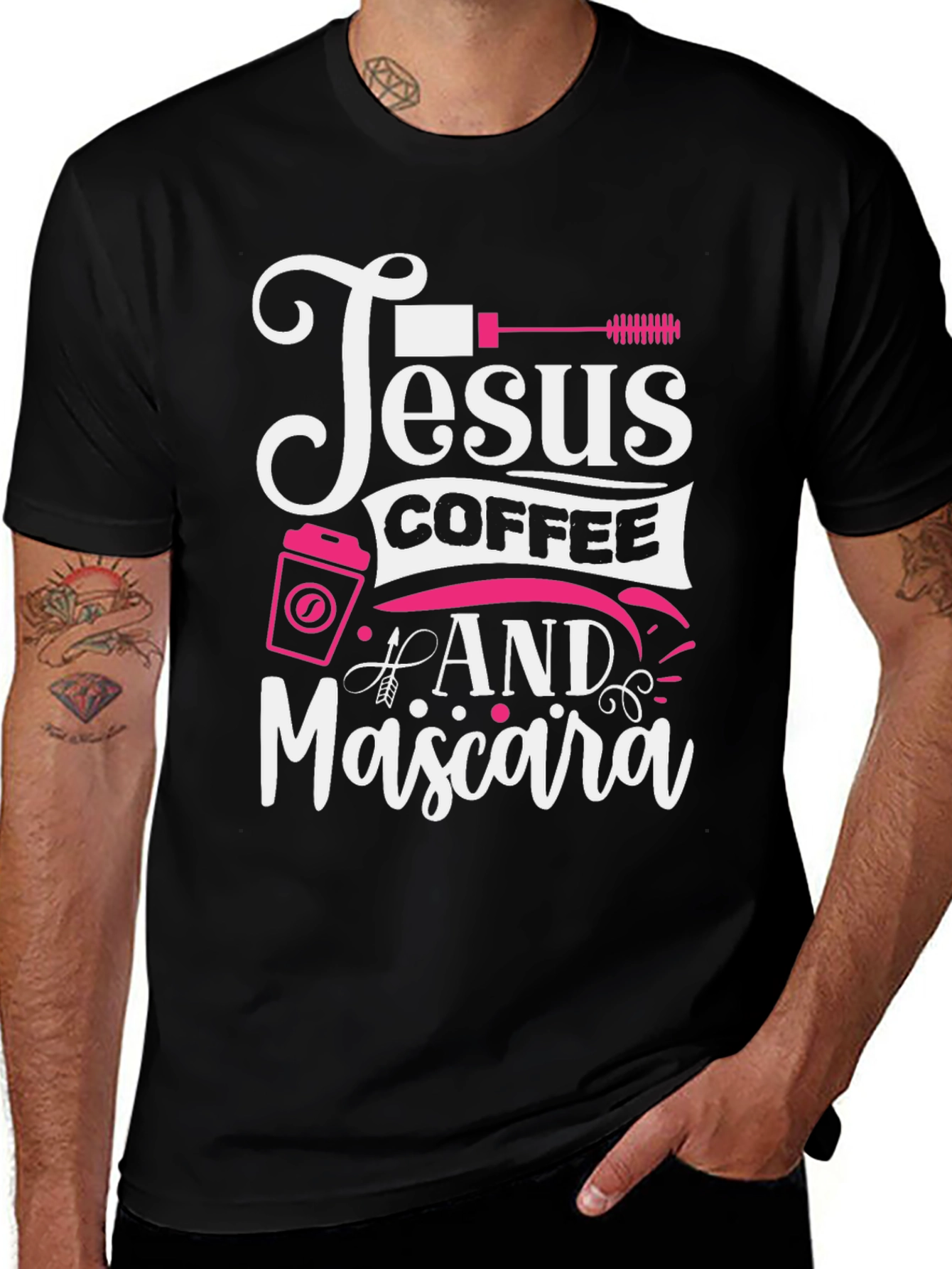 Variant 20 of Jesus Coffee and Mascara Graphic Tee