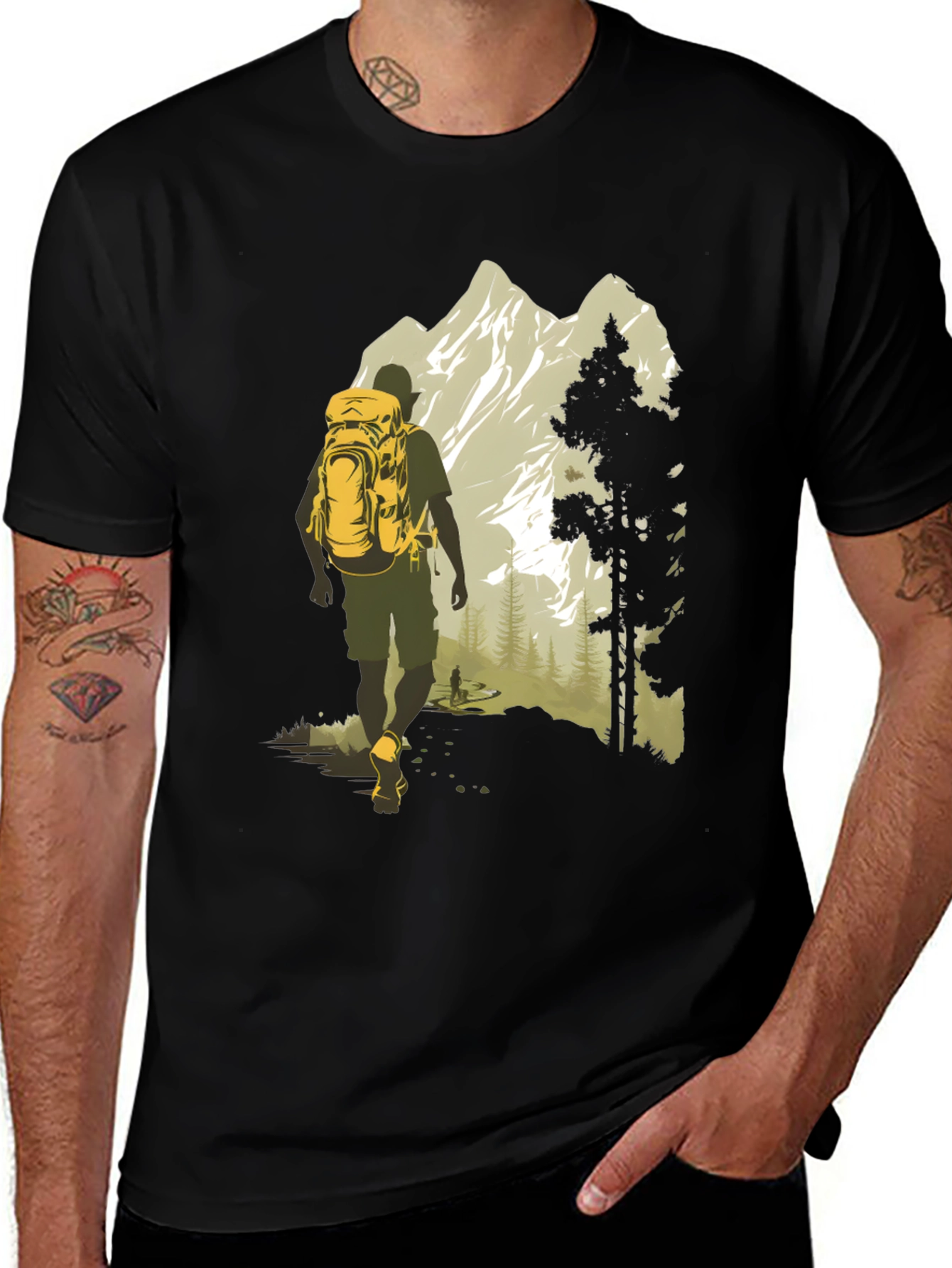 Variant 18 of Adventure Awaits T-Shirt - Mountain Hiker Graphic Tee