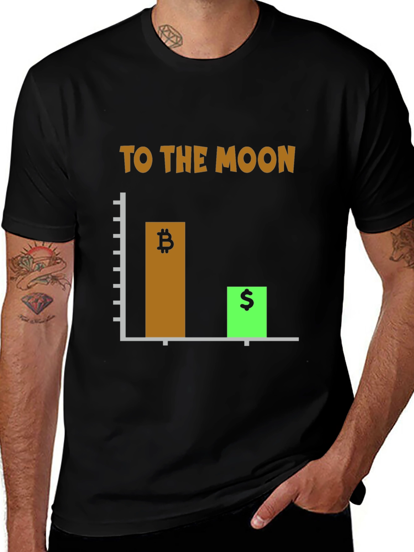 Variant 26 of Bitcoin To The Moon Graphic Tee
