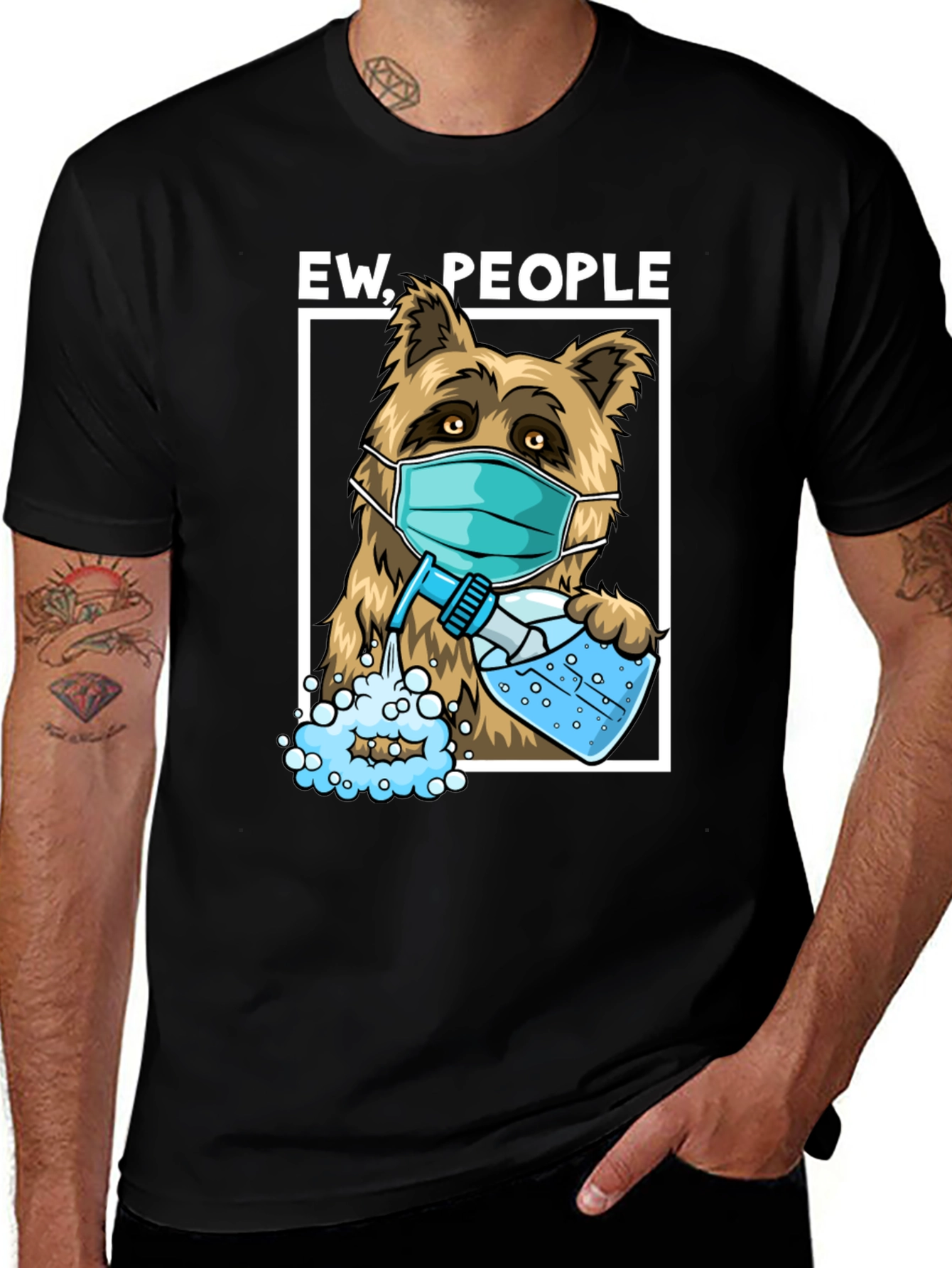 Ew, People Racoon Graphic Tee