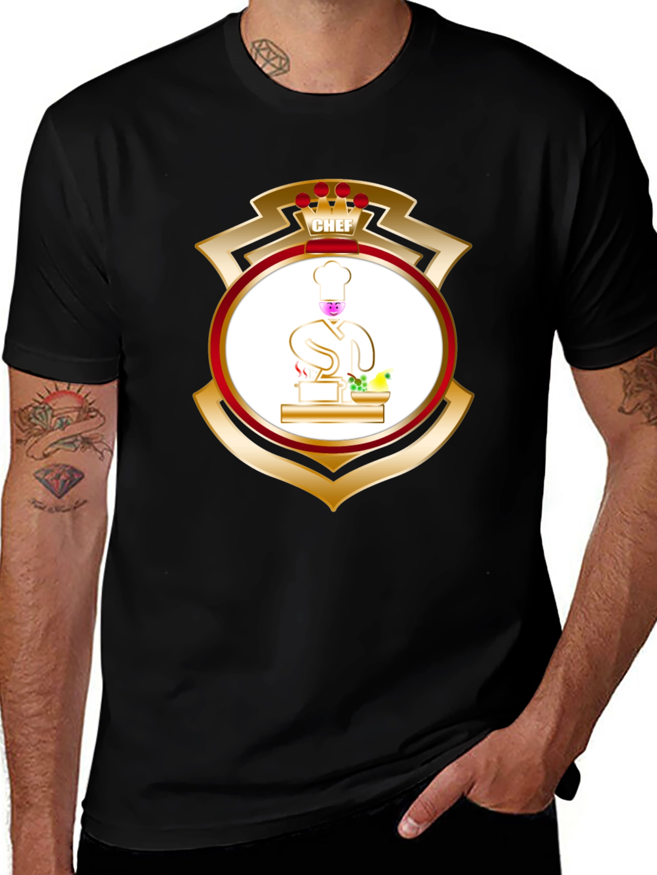 Variant 24 of Chef Shield Graphic Tee - Culinary Pride