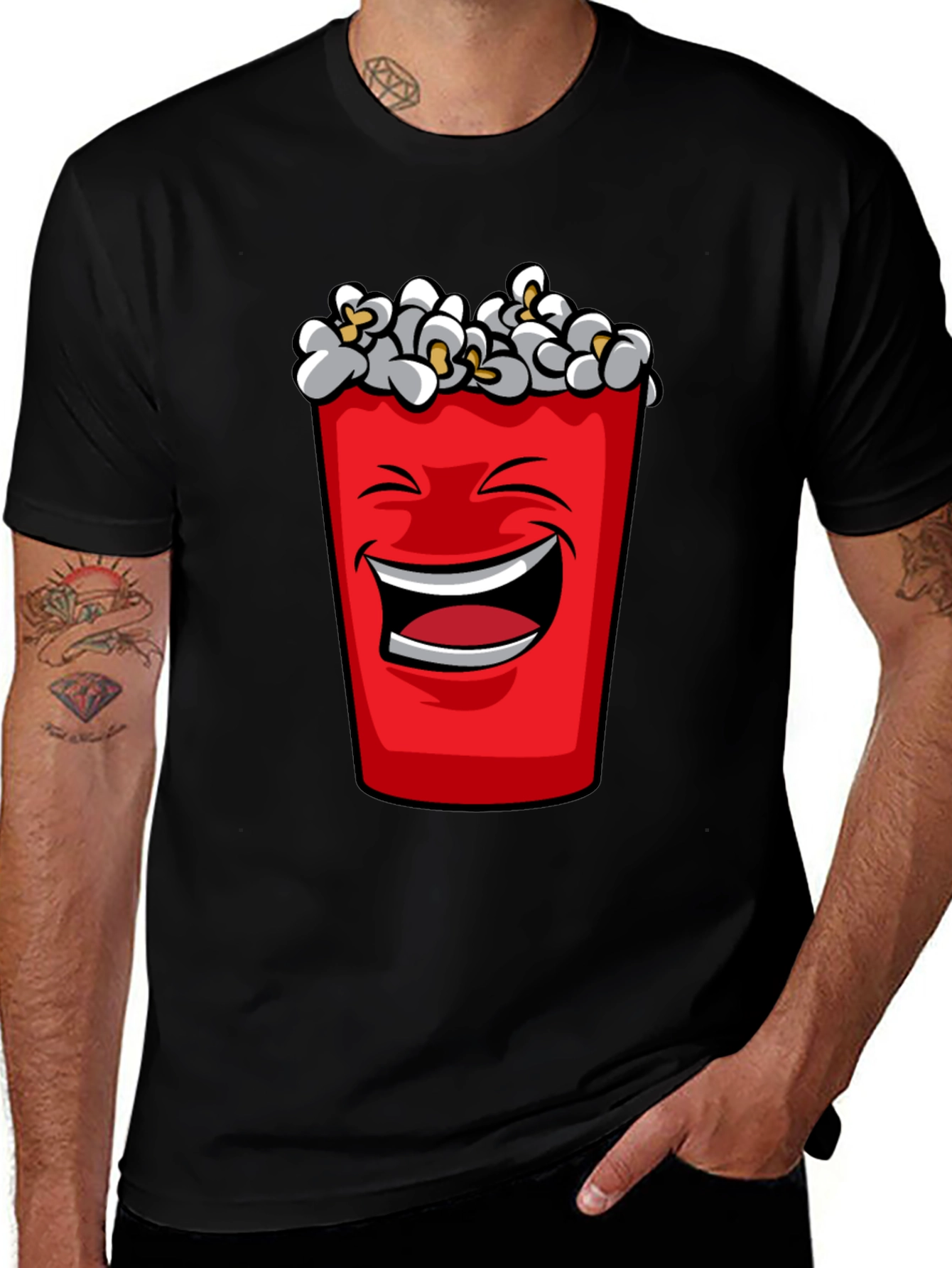 Variant 20 of Laughing Popcorn Graphic Tee - Movie Night Shirt
