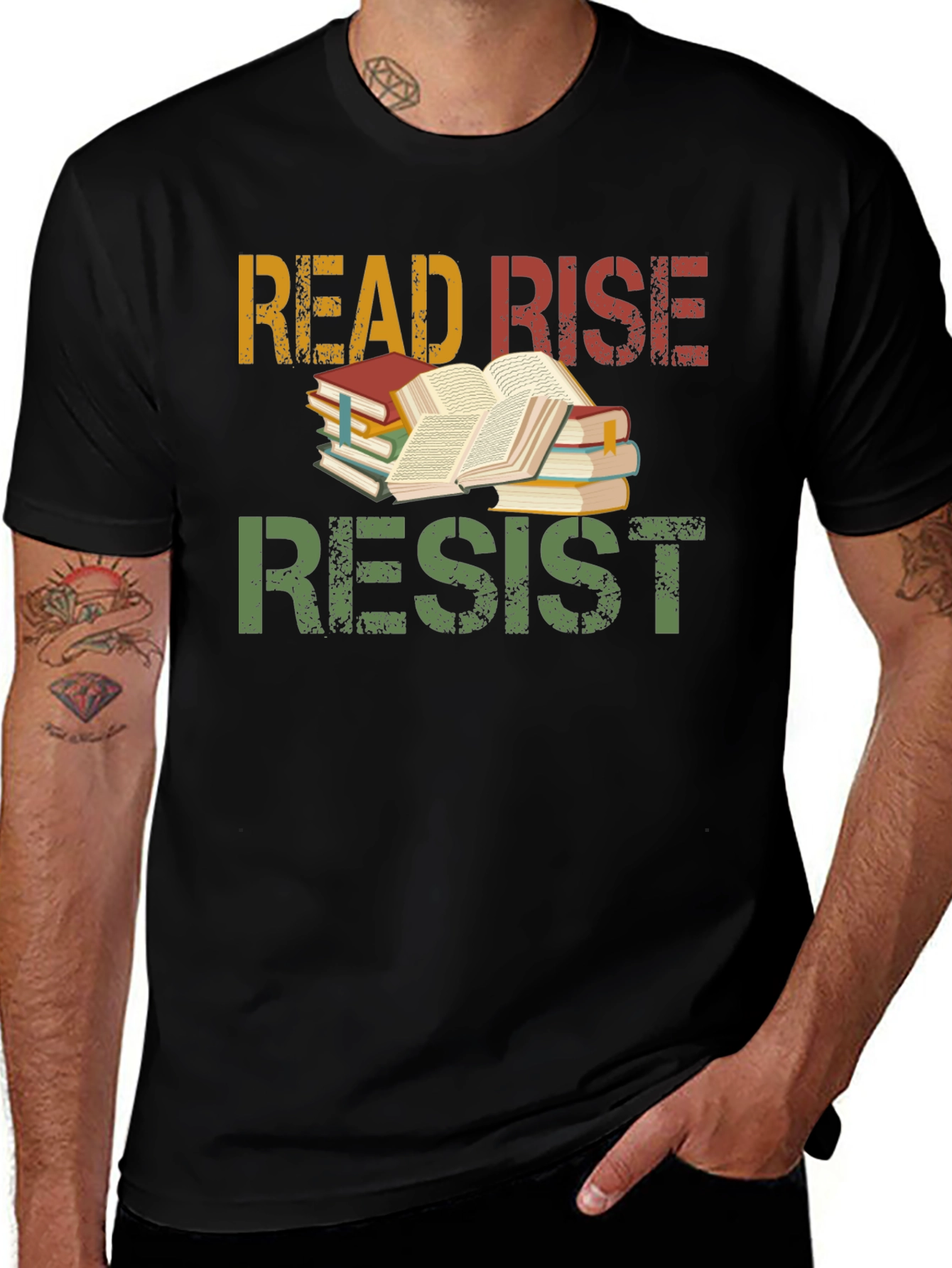 Variant 20 of Read Rise Resist Graphic Tee