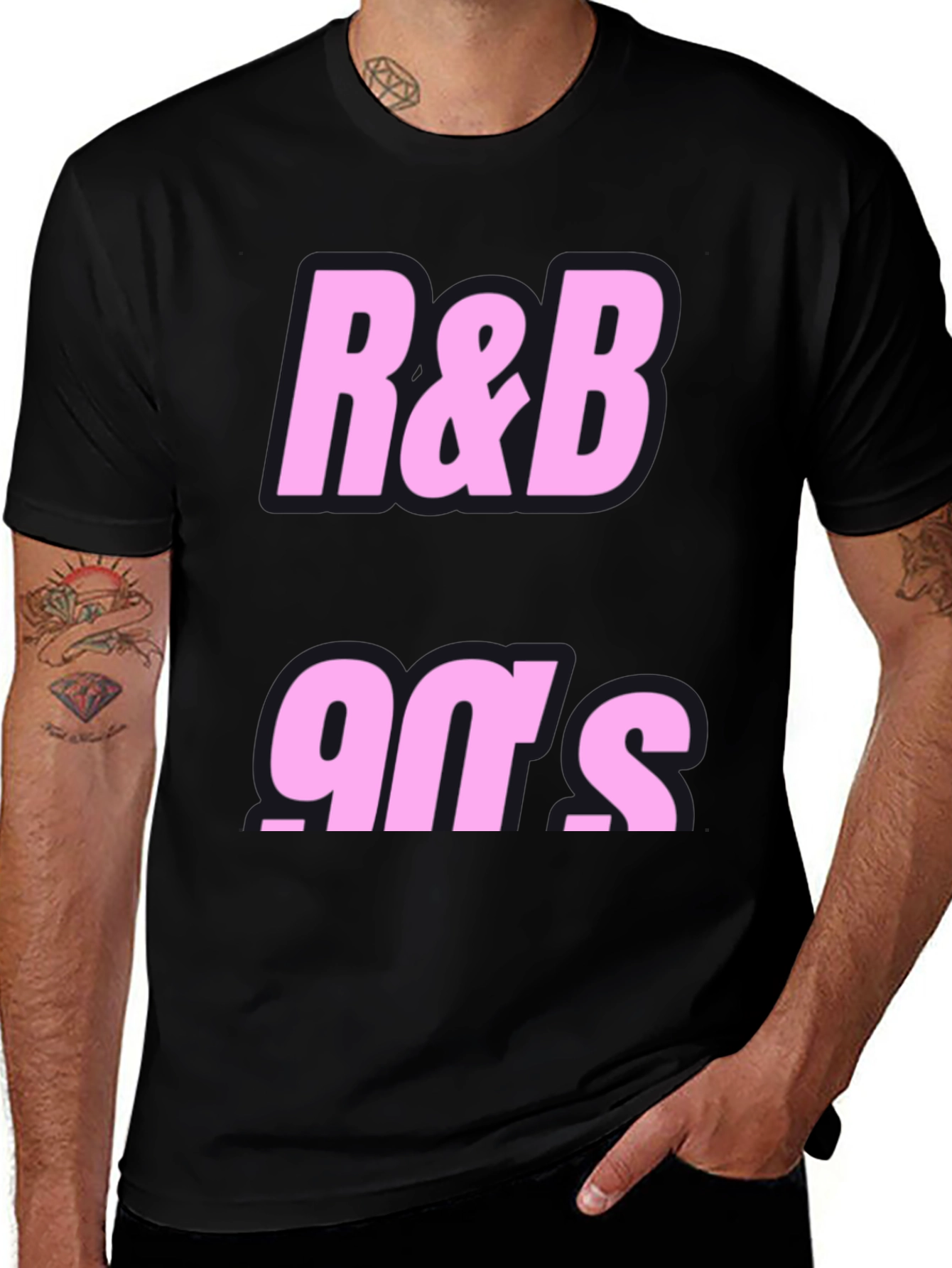 Black R&B 90's Black Graphic Tee main image