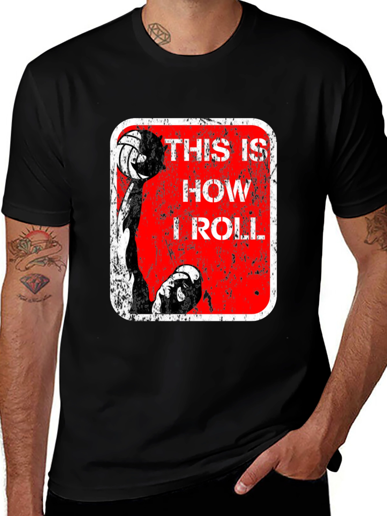 Variant 14 of Volleyball Player "This is How I Roll" Graphic Tee