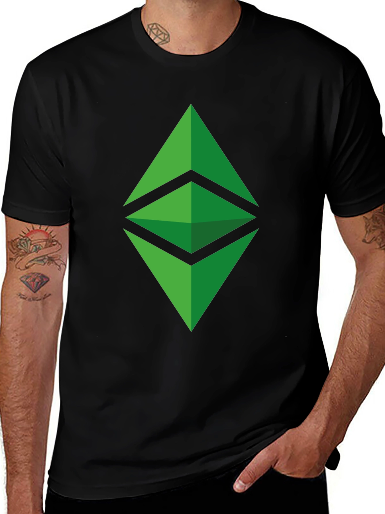 Ethereum Logo Black T-Shirt | Crypto Fashion