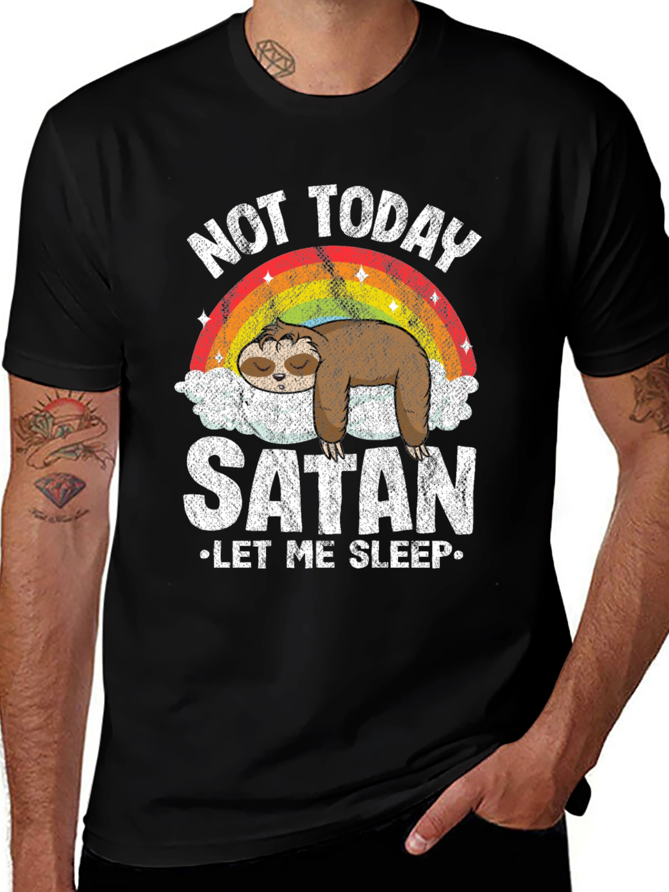 Variant 4 of Not Today Satan Sloth Graphic Tee