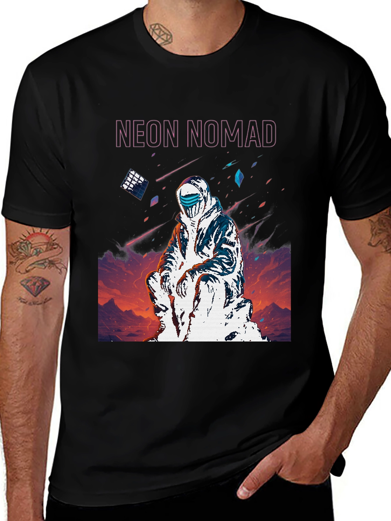Neon Nomad T-Shirt - Edgy Urban Style