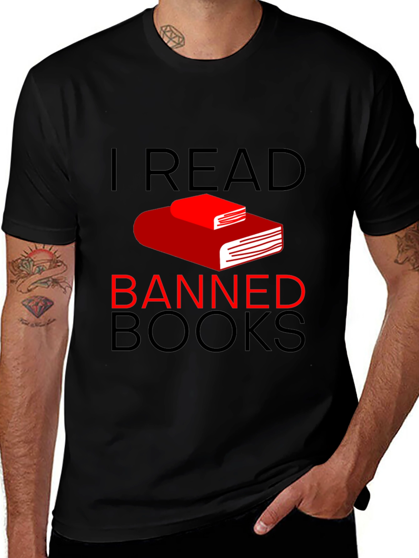 Variant 3 of I Read Banned Books Graphic Tee - Book Lover Shirt