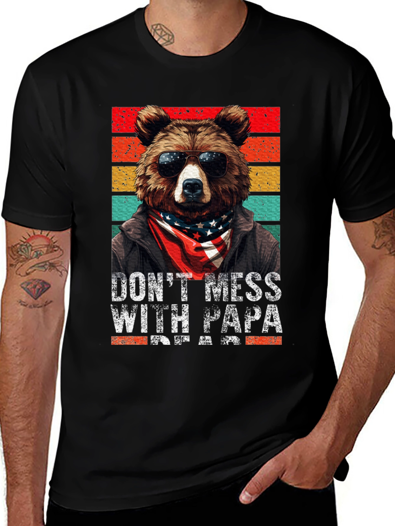 Variant 20 of Papa Bear T-Shirt - Don't Mess With Papa