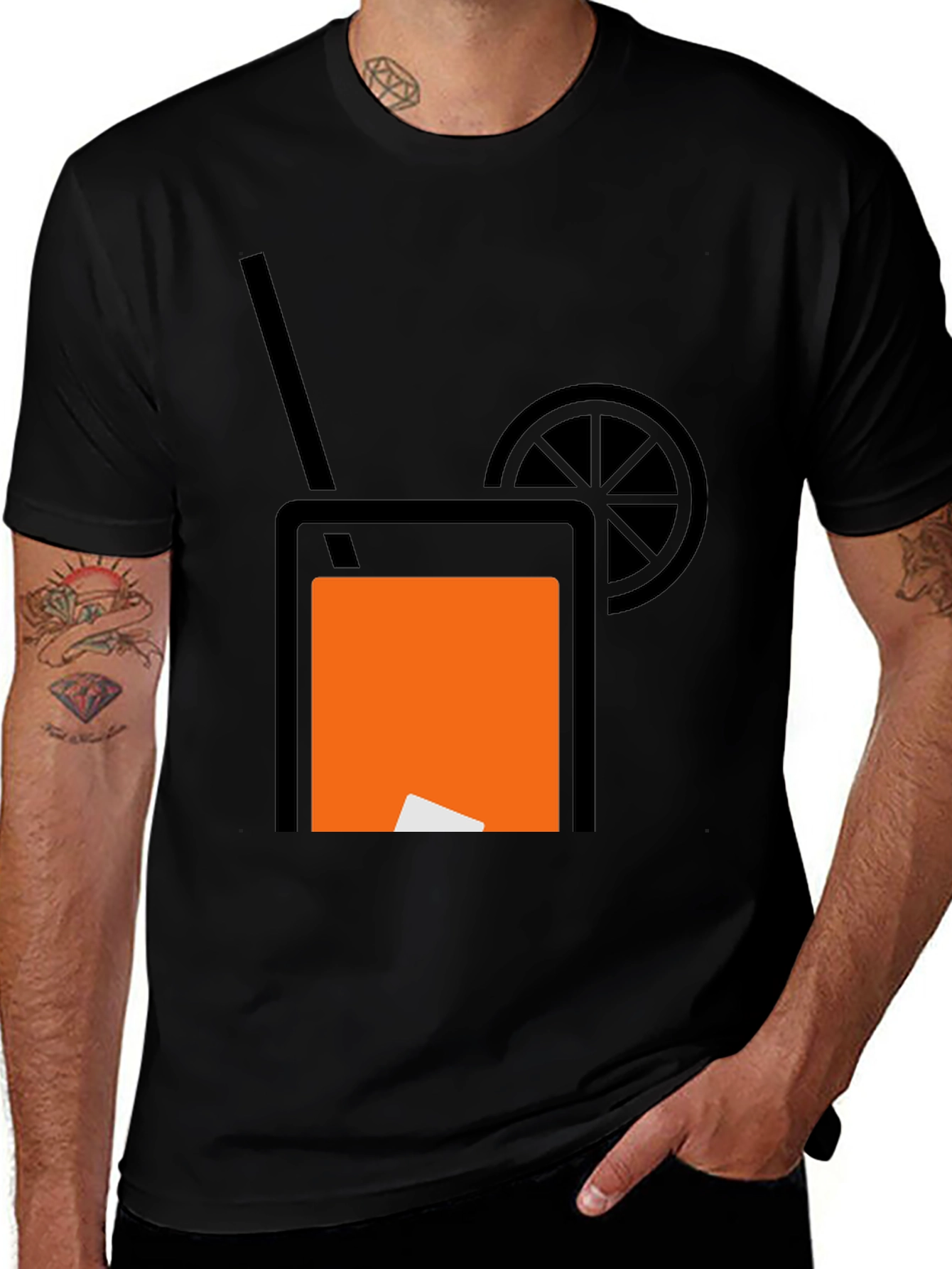 Variant 21 of Cocktail Graphic Tee - Black Unisex T-Shirt
