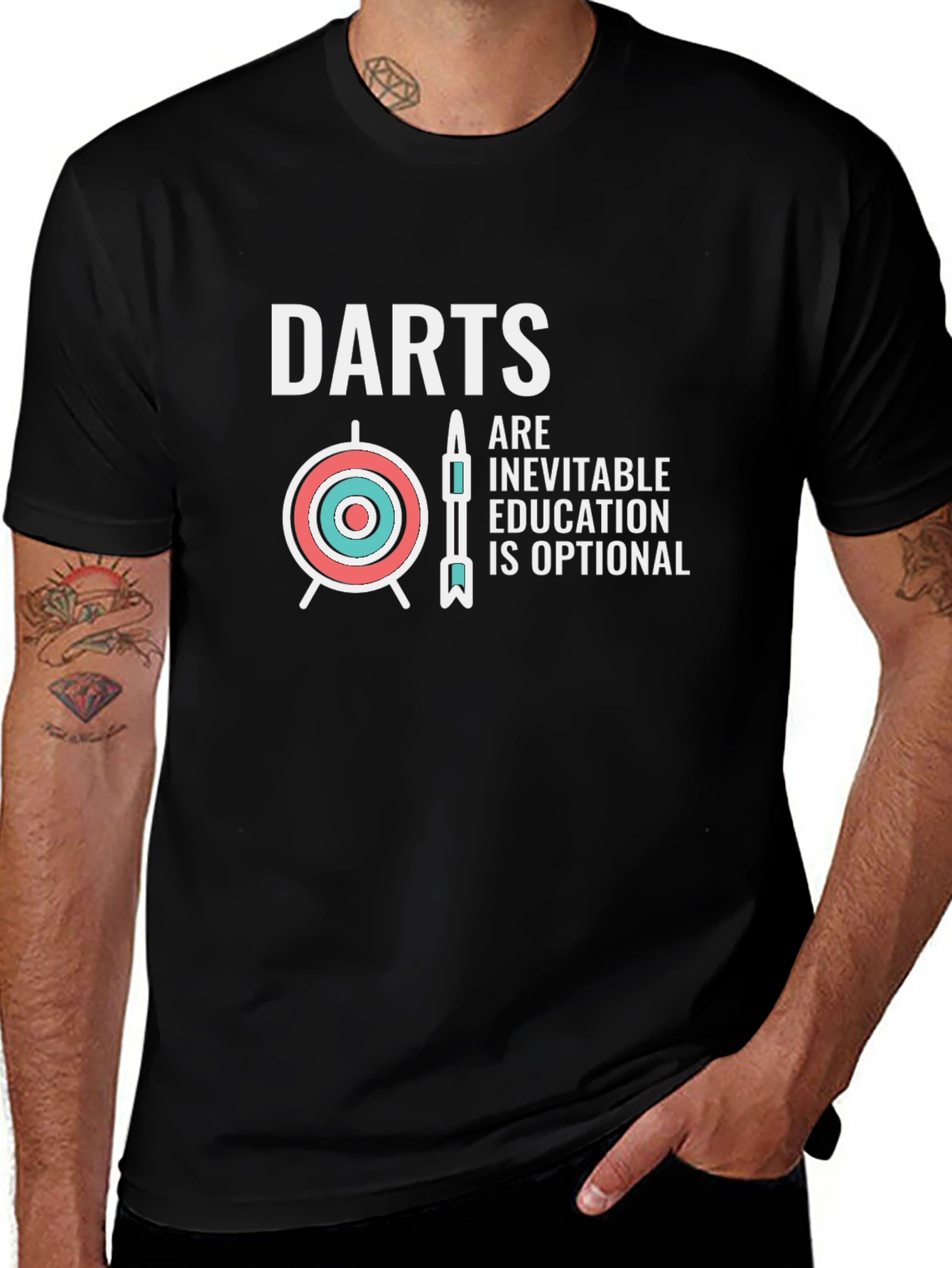 Variant 8 of Darts Are Inevitable Funny T-Shirt