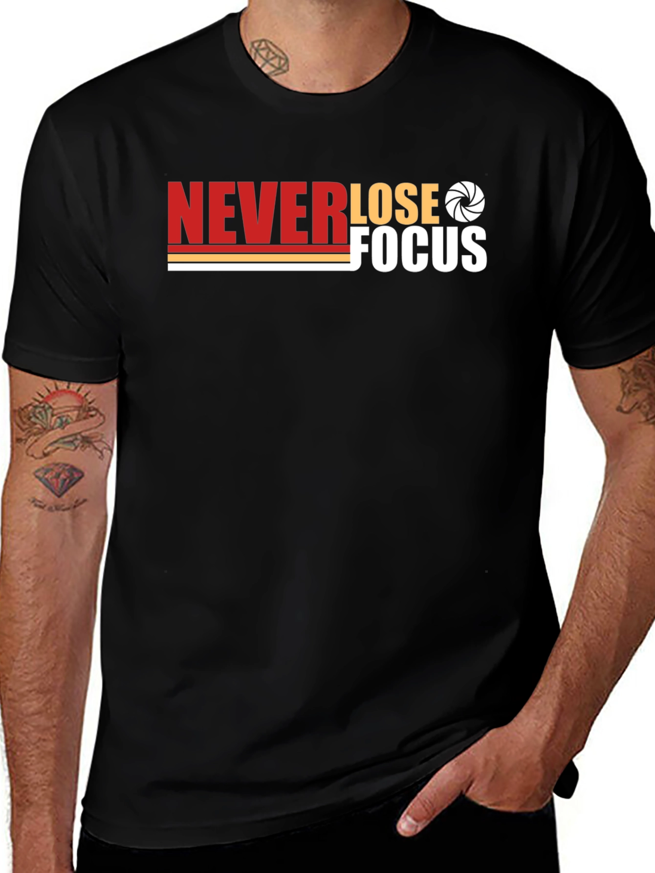 Variant 24 of Never Lose Focus Graphic T-Shirt - Black