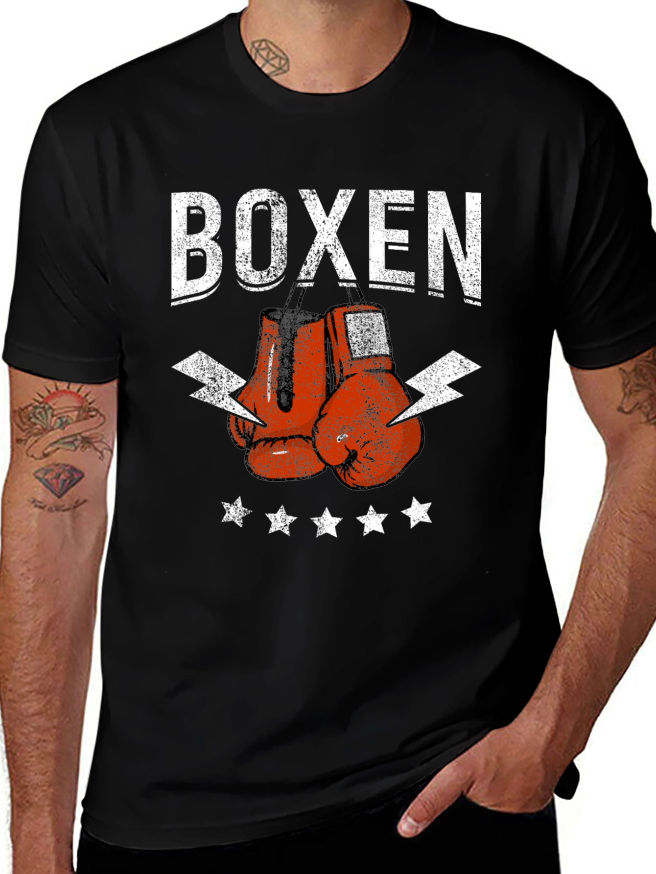 Variant 15 of Boxen Boxing Gloves Graphic T-Shirt