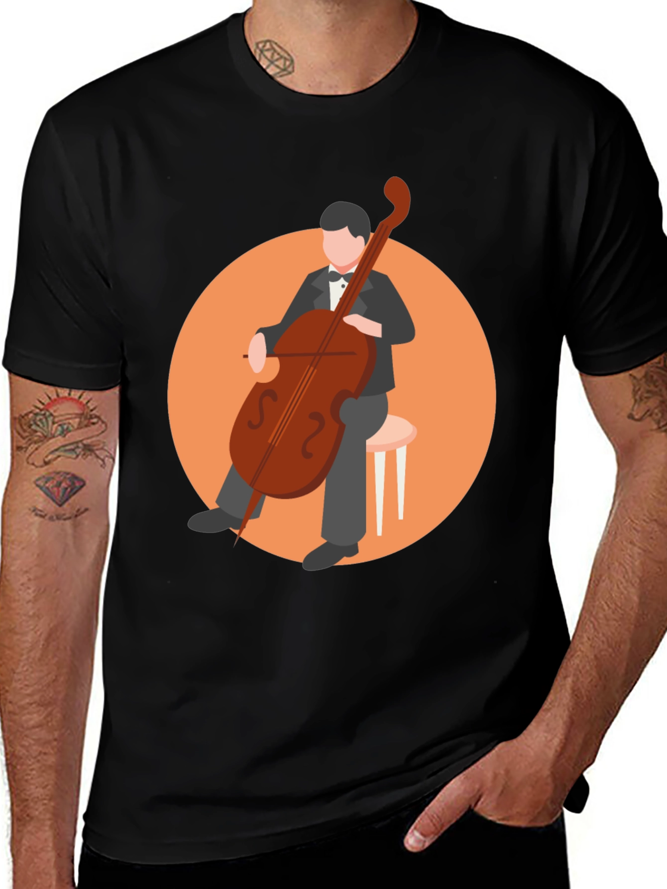 Variant 19 of Musician Cello Graphic Tee