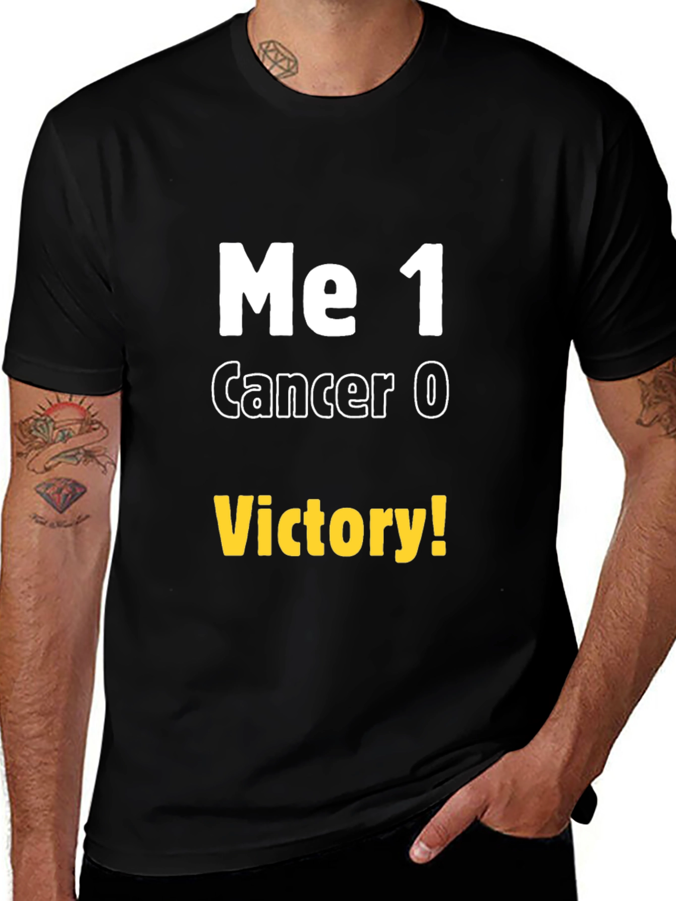 Variant 23 of Cancer Survivor T-Shirt - Me 1, Cancer 0 Victory!