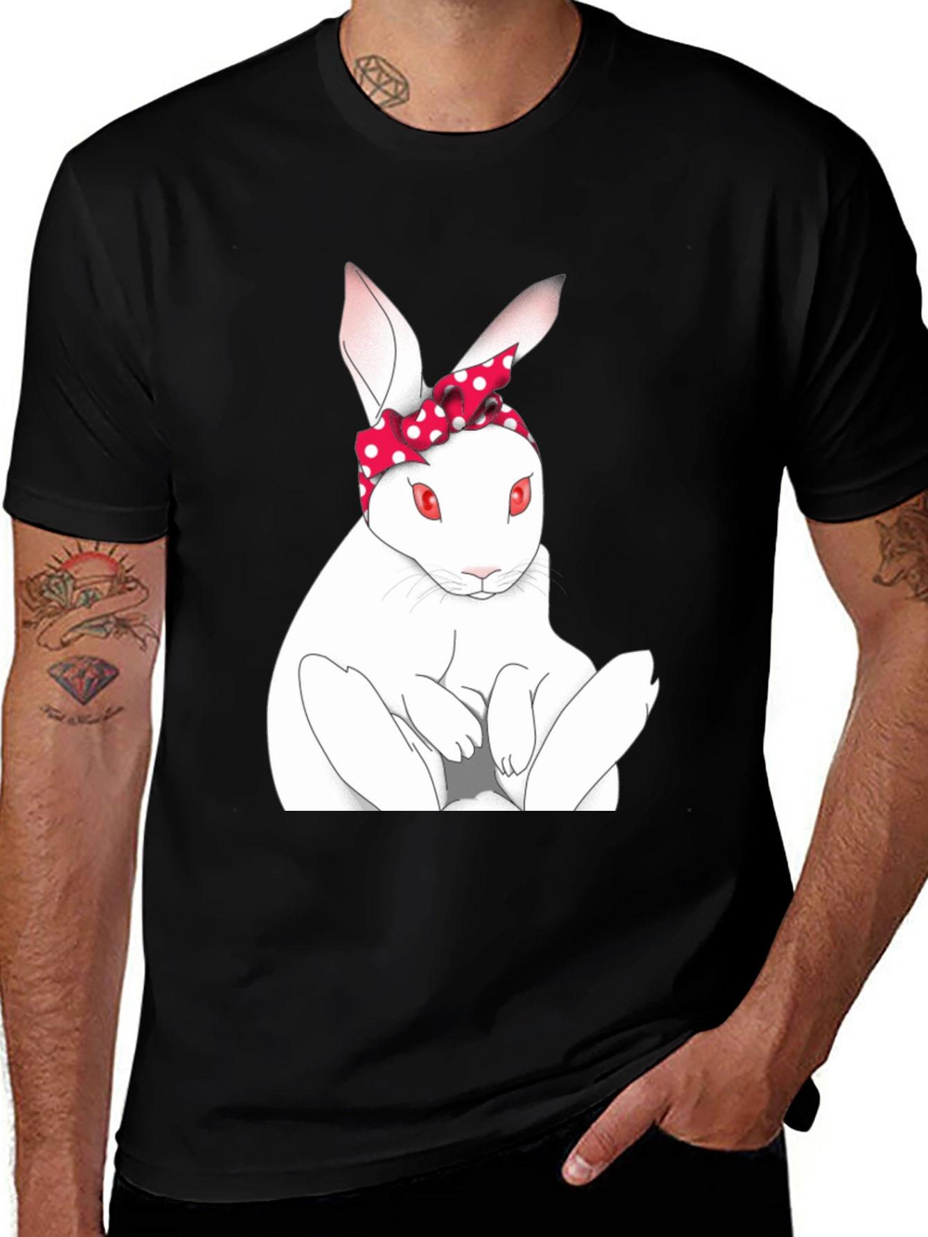 Variant 14 of Cute Bunny with Bandana T-Shirt
