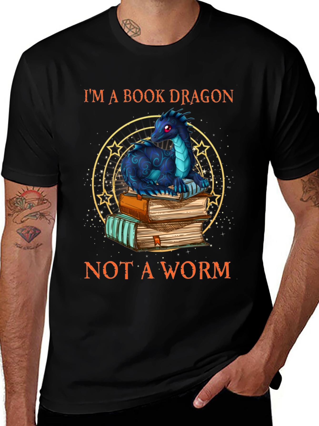 Variant 28 of Book Dragon Graphic Tee