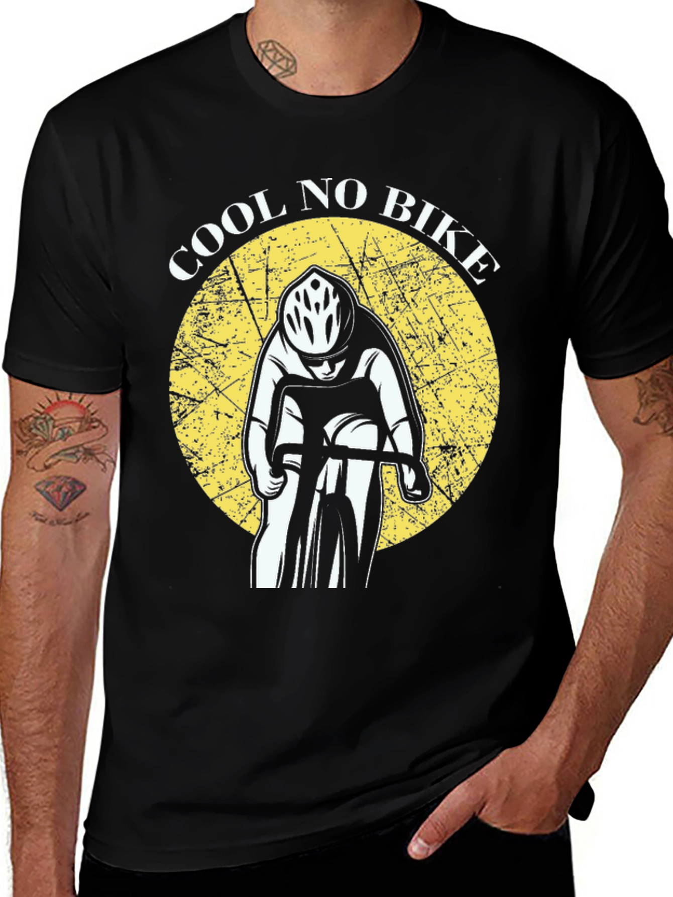 Variant 23 of Cool No Bike T-Shirt - Cyclist Humor Tee