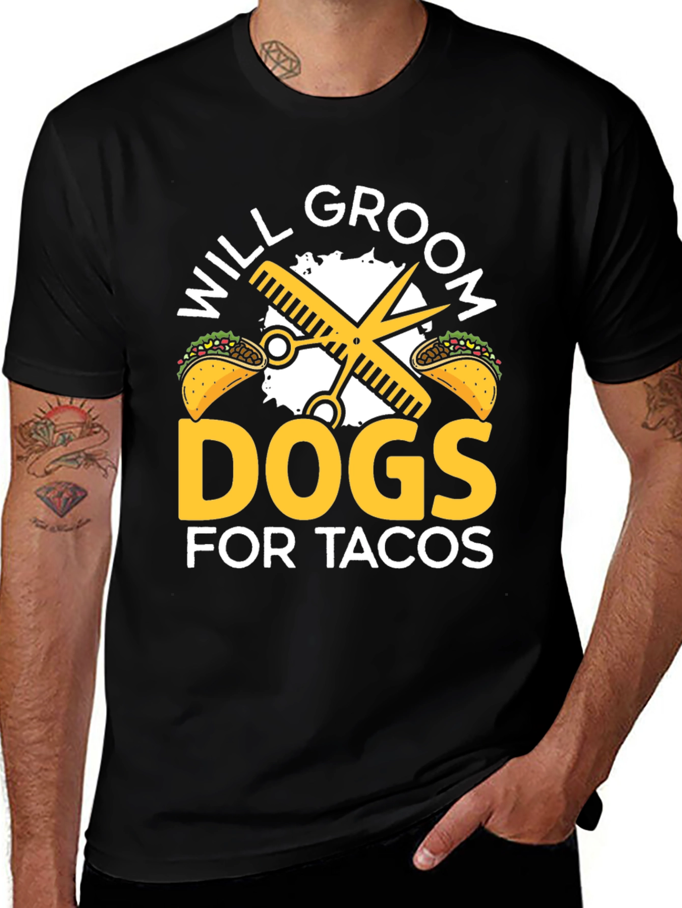 Variant 17 of Will Groom Dogs For Tacos T-Shirt