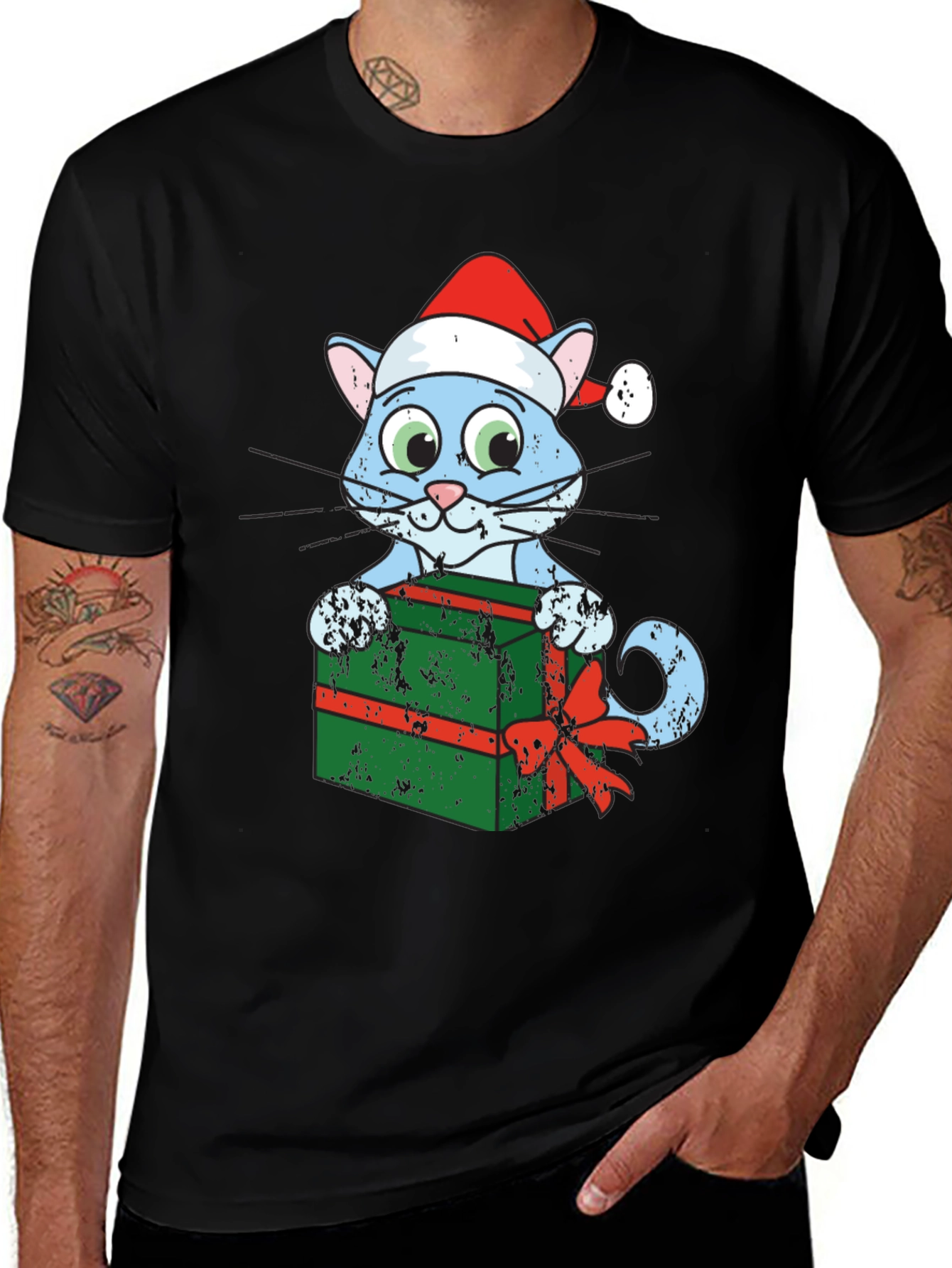 Festive Cat Gift T-Shirt