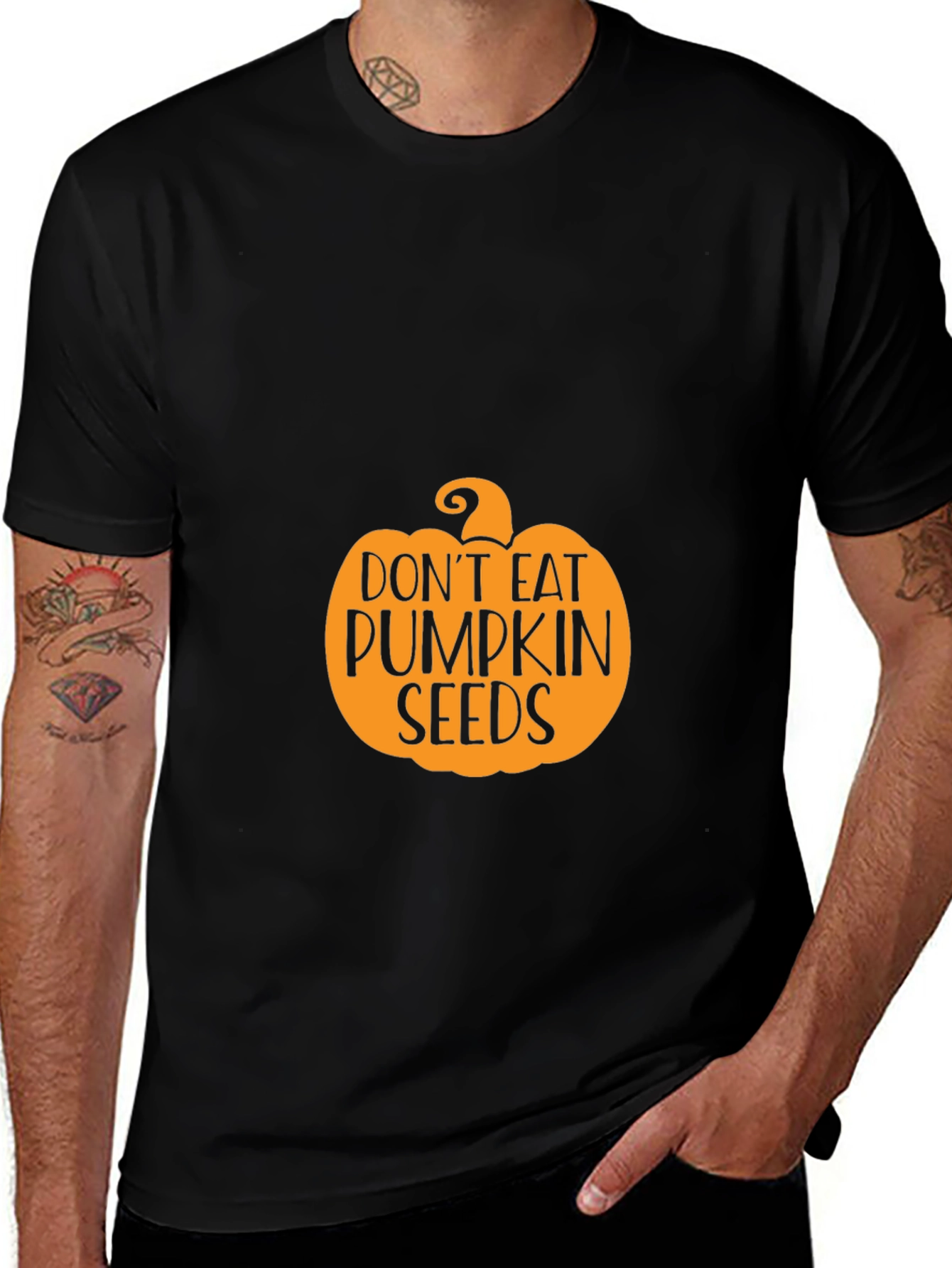 Variant 5 of Funny Halloween Pumpkin Seed T-Shirt