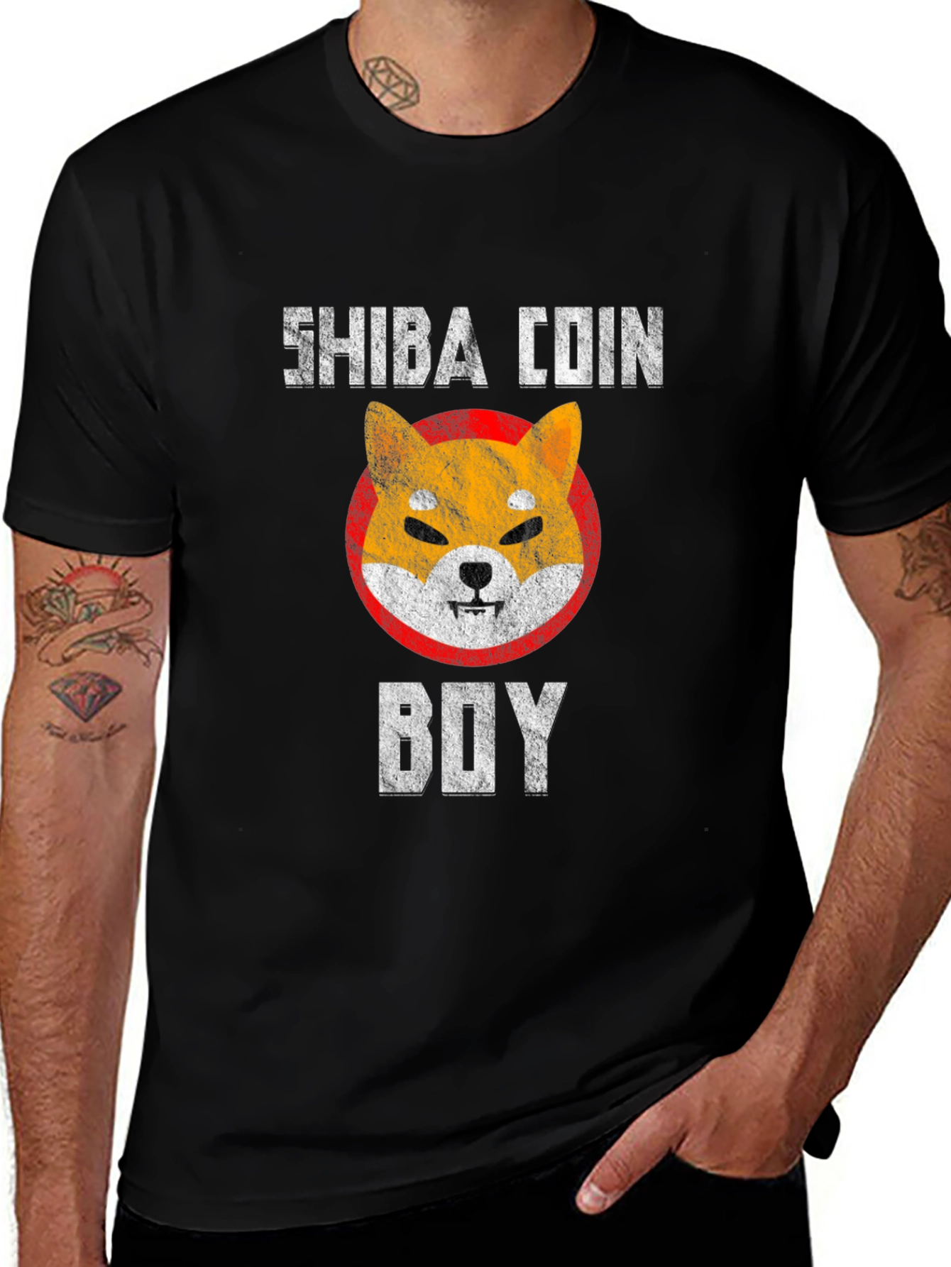 Shiba Coin Boy Graphic Tee - Crypto T-Shirt