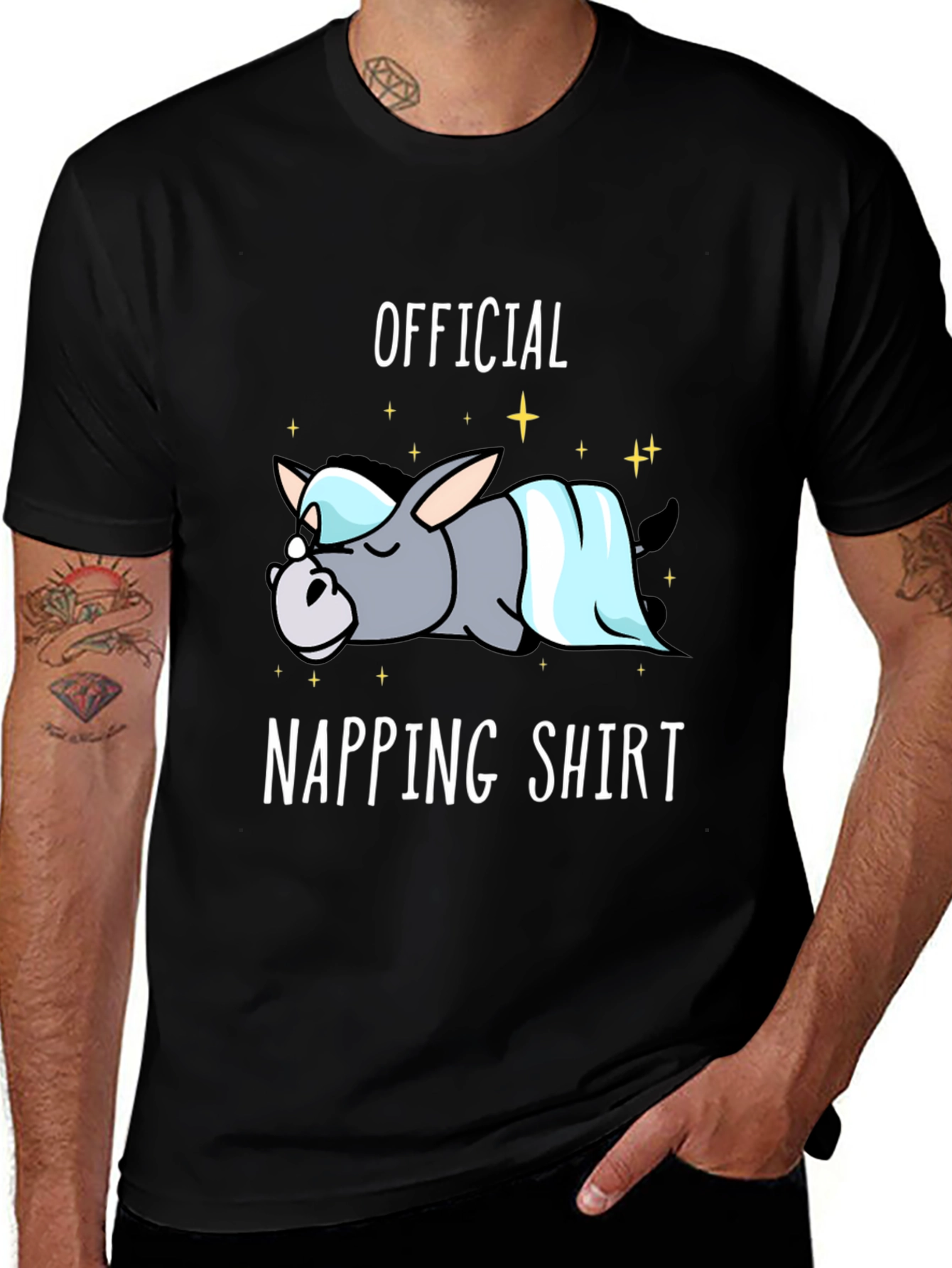 Variant 22 of Official Napping Shirt - Cute Donkey Design