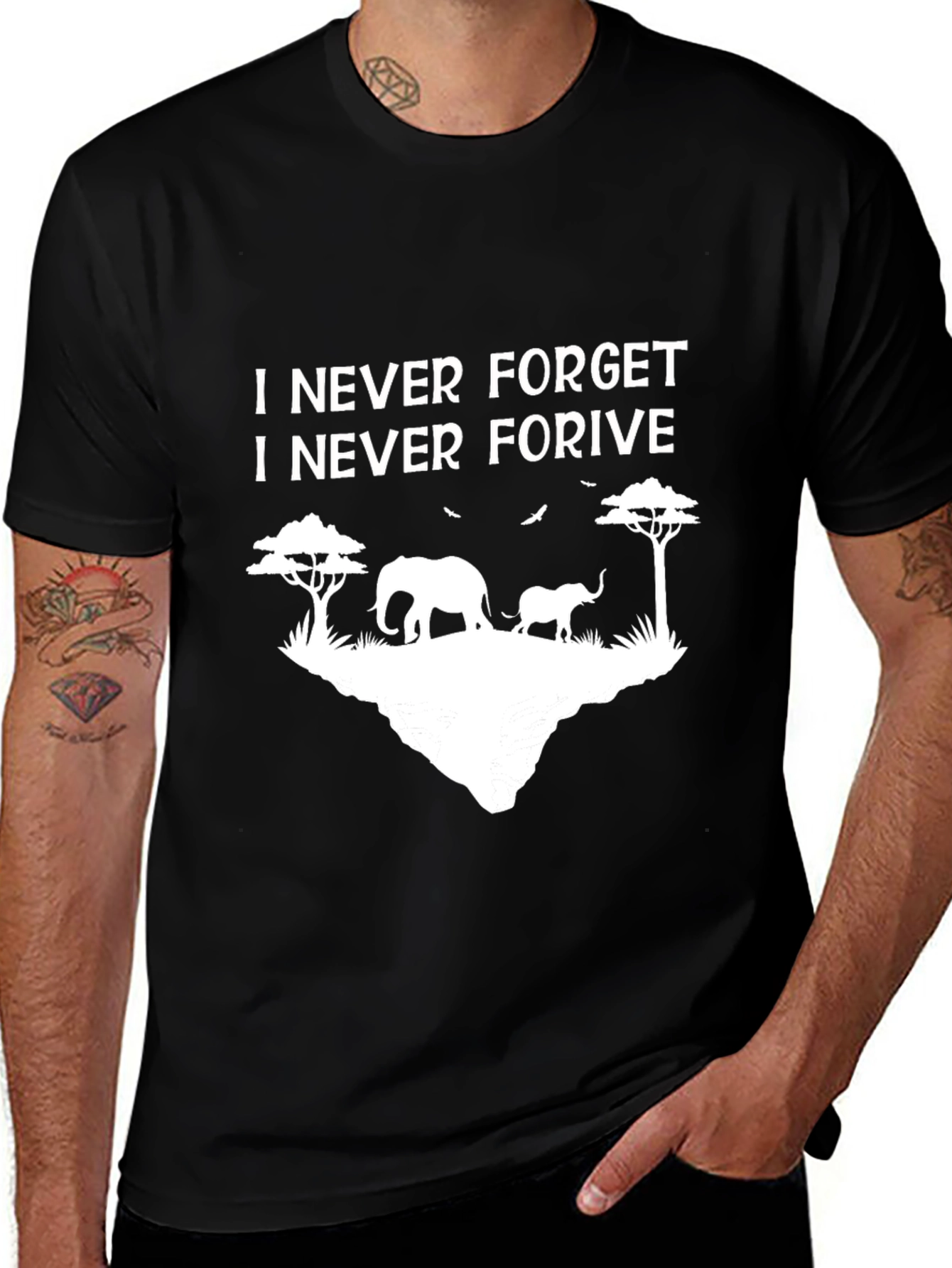 Variant 19 of I Never Forget T-Shirt: Elephant Safari Tee