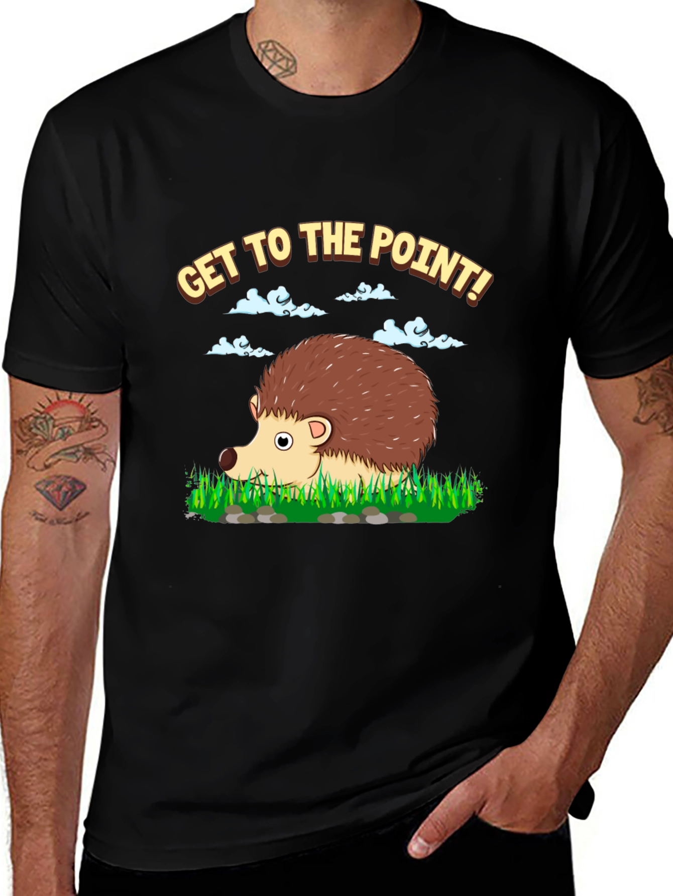 Variant 16 of Get to the Point Hedgehog T-Shirt